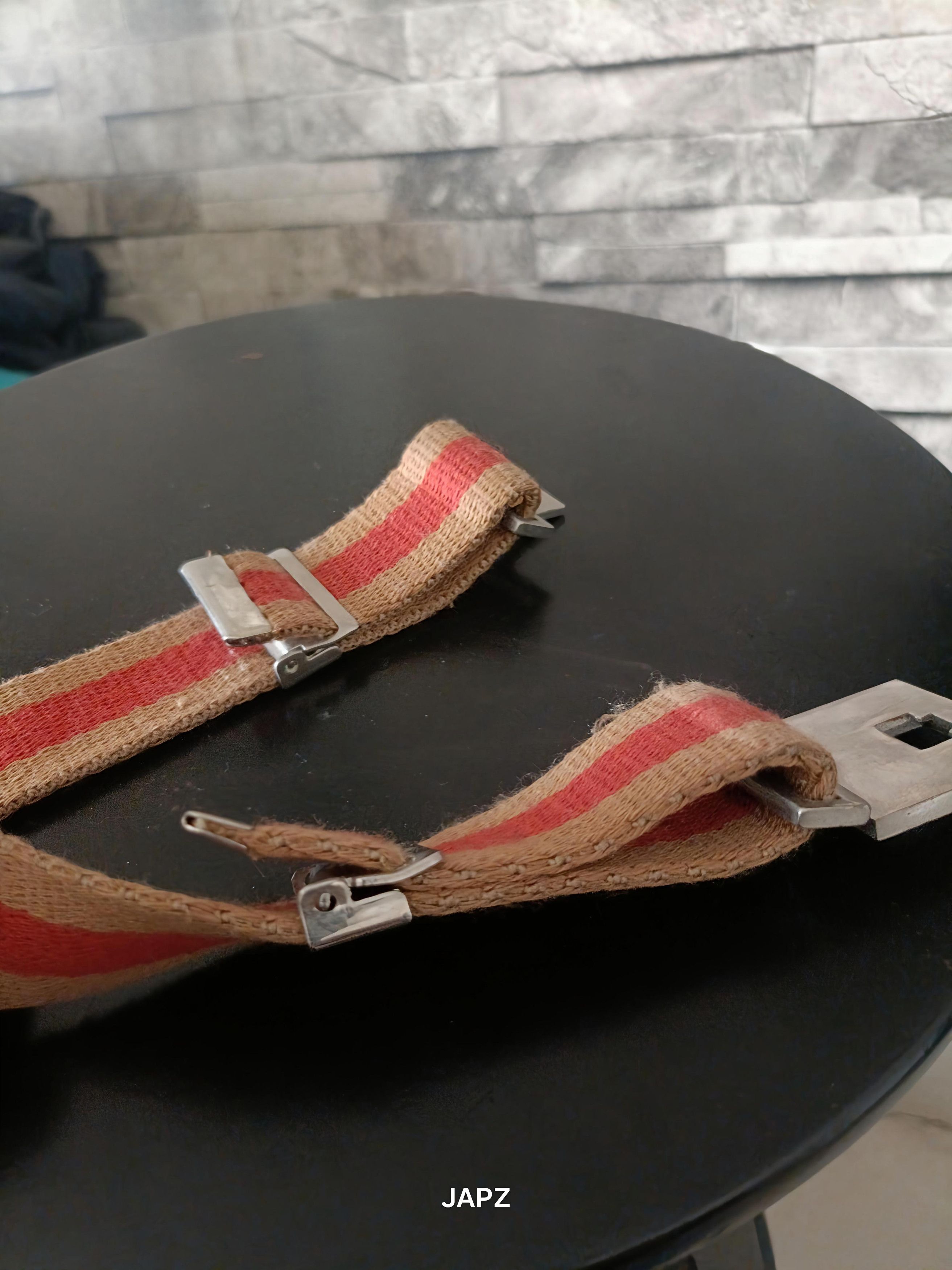 Gucci Vintage Gucci stripe interlocking canvas belt Size ONE SIZE - 4 Thumbnail