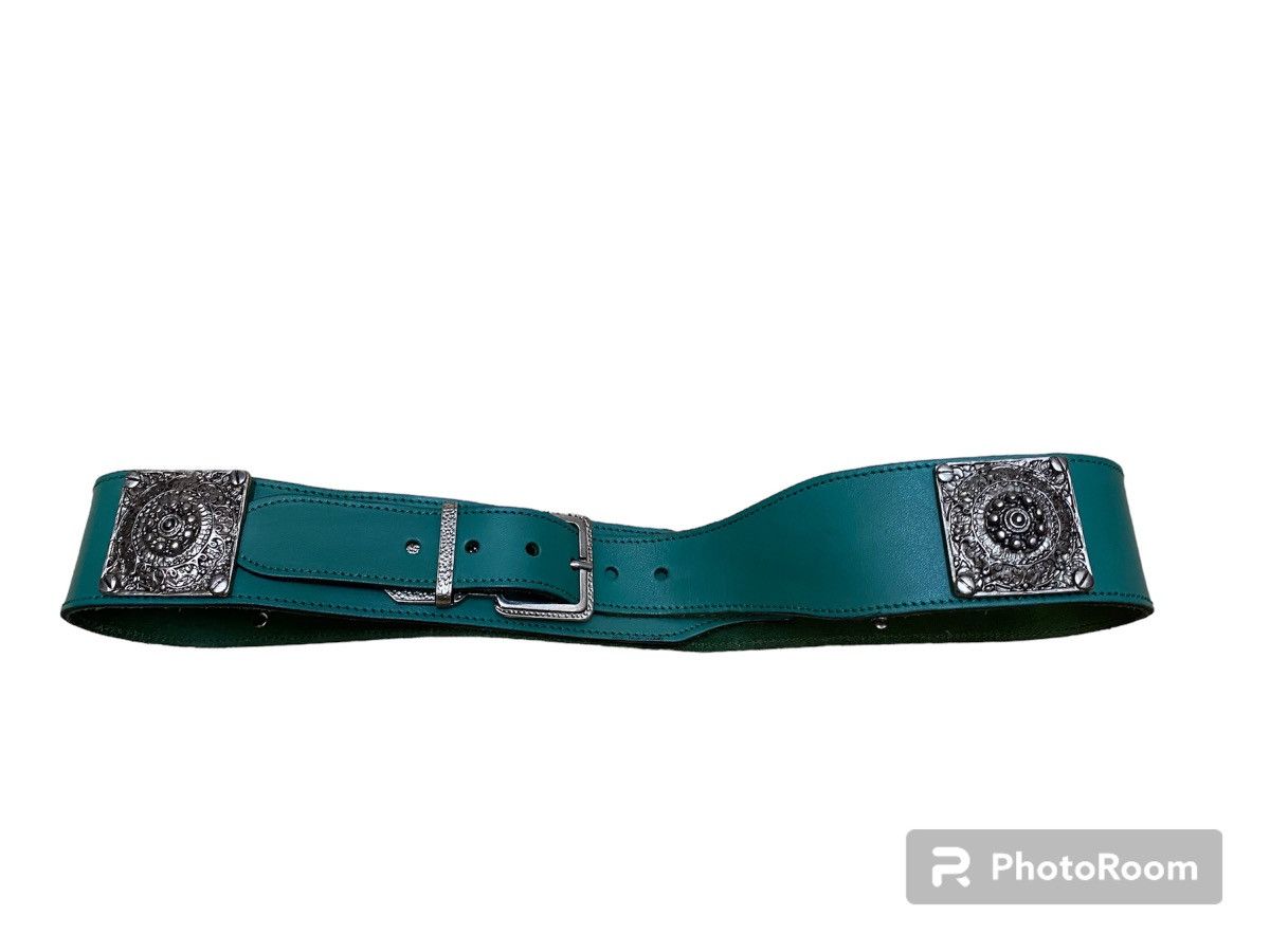 Designer Leather Studded Belt Spazio Italia Size ONE SIZE - 3 Thumbnail