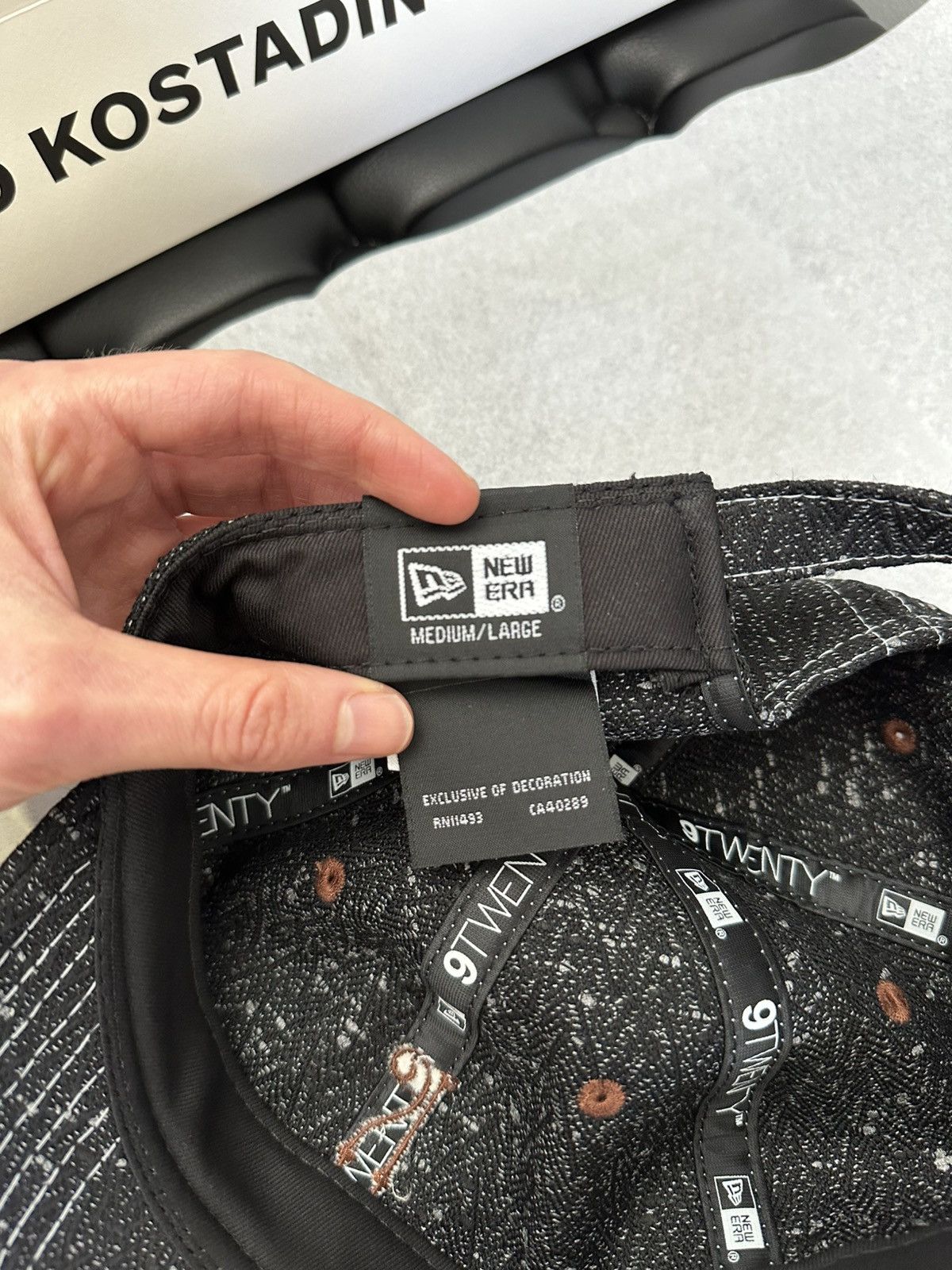Kiko Kostadinov × New Era SS25 Japan Exclusive Single K Hat Ash Black Size ONE SIZE - 10 Thumbnail
