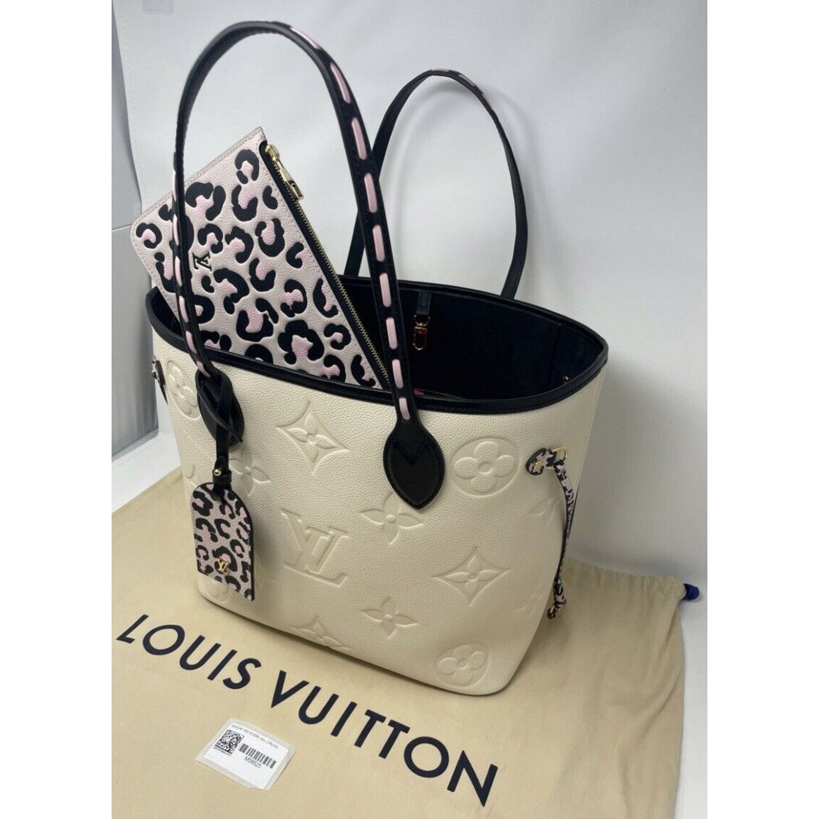 Louis Vuitton Louis Vuitton Neverfull Wild At Heart MM Ivory Leather Size ONE SIZE - 6 Thumbnail