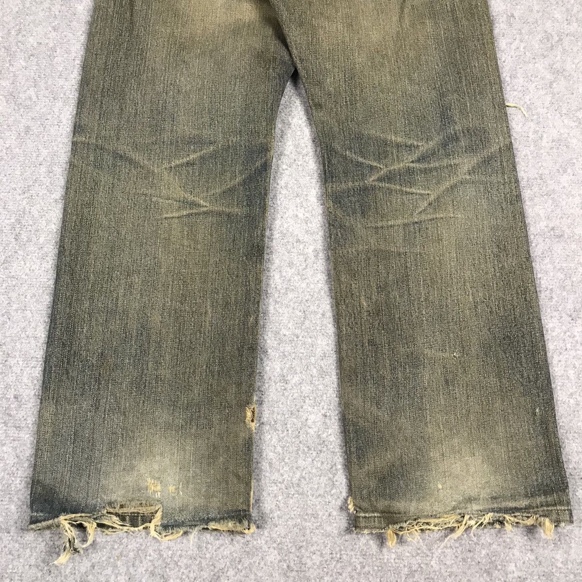 Japanese Brand RIPPED DISTRESSED RUST DENIM EDWIN JAPAN DENIM PANTS Size US 28 / EU 44 - 12 Thumbnail