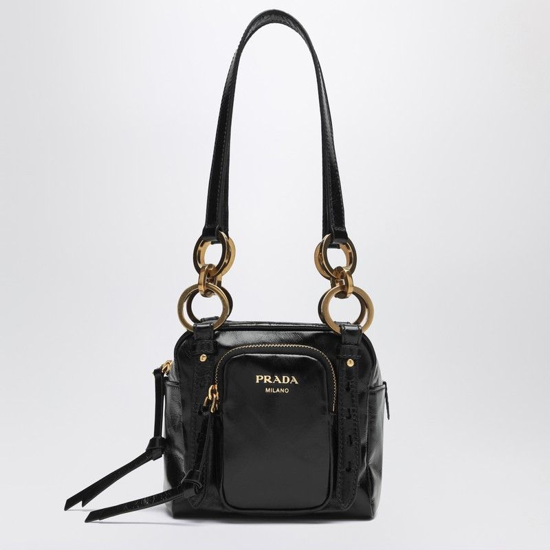 Prada Prada Mini Dangle Handbag Black Size ONE SIZE - 1 Thumbnail