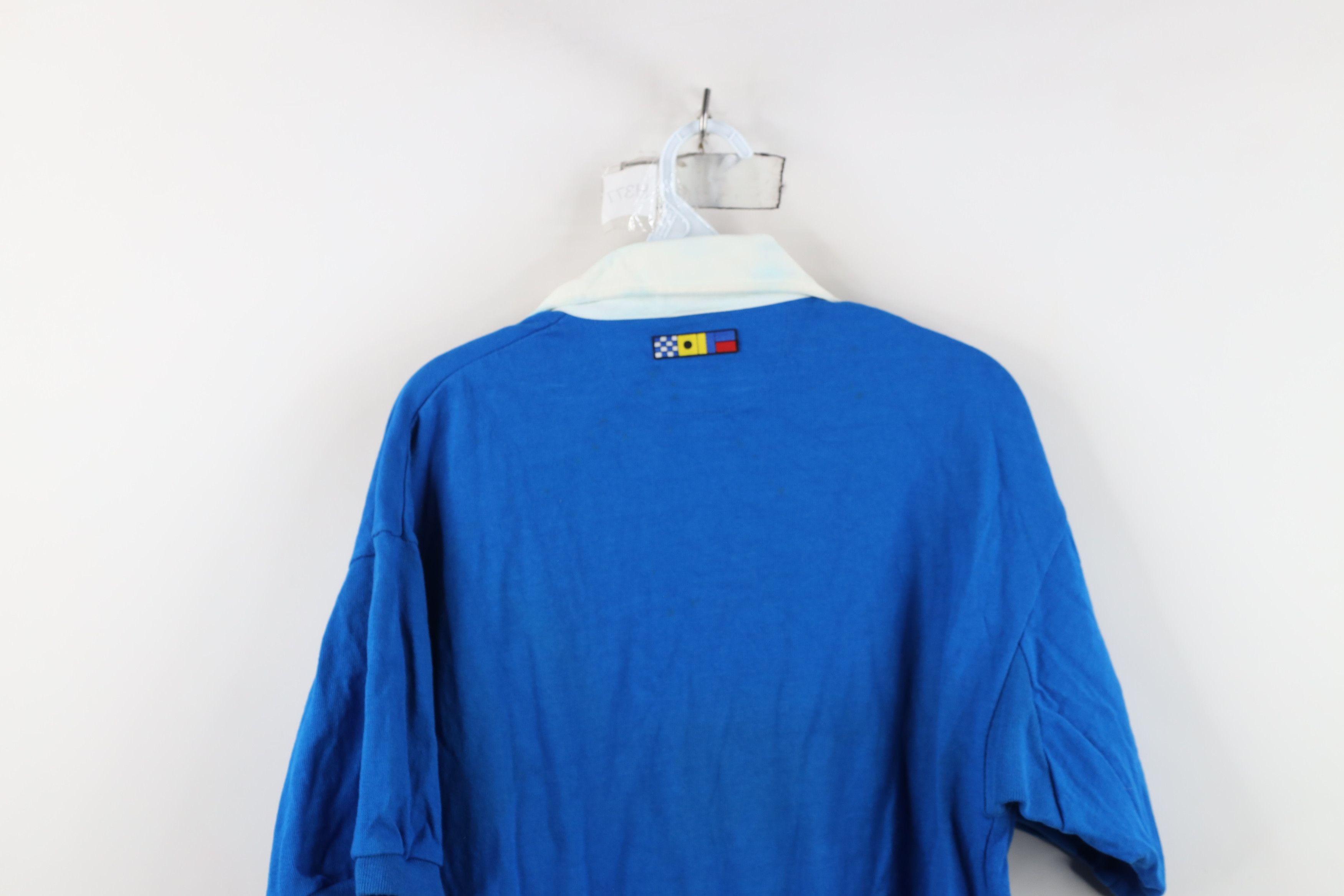 Nike Vintage 80s 90s Nike Sailing Rugby Polo Shirt Blue Cotton Size US M / EU 48-50 / 2 - 13 Thumbnail