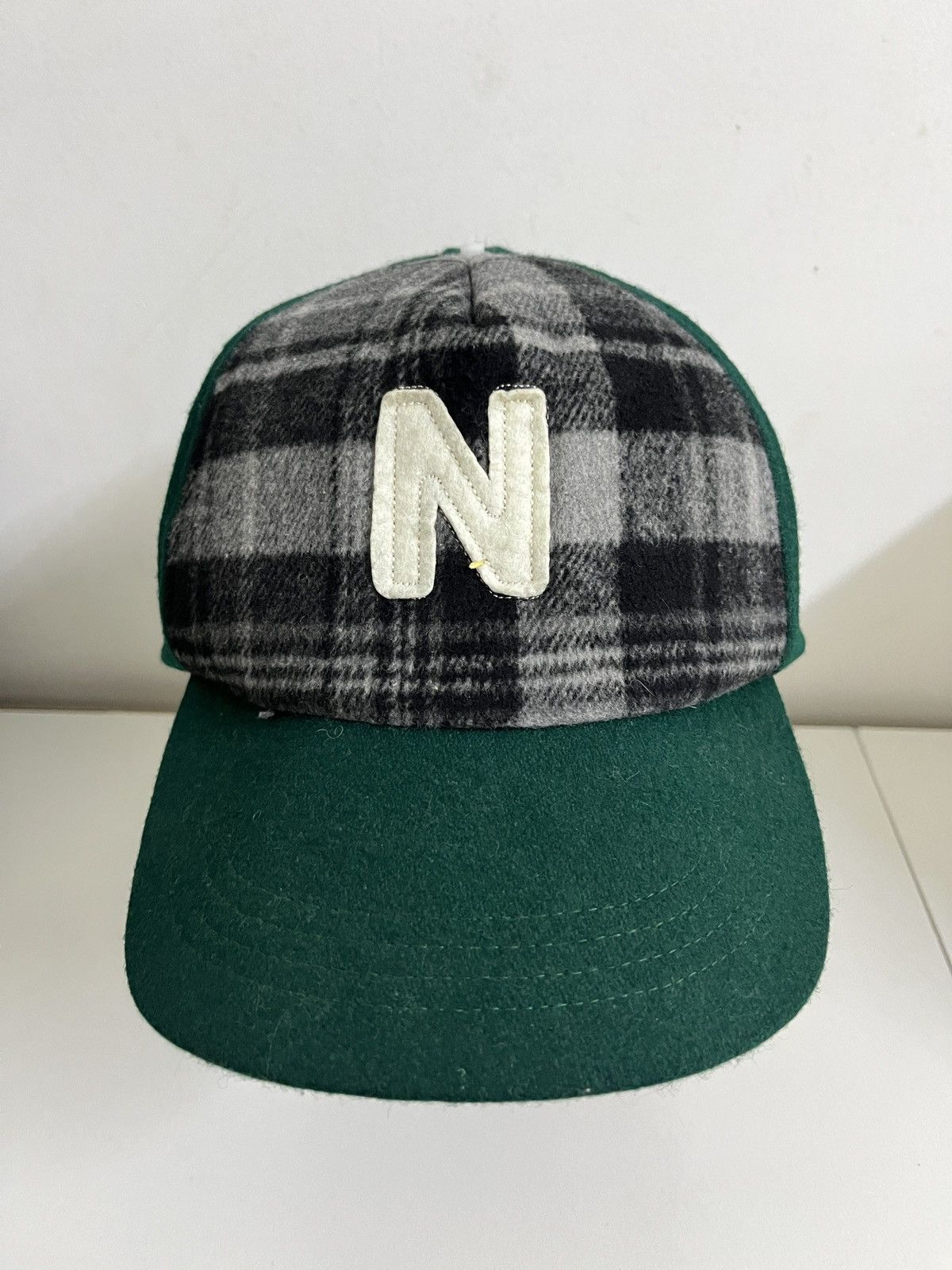 Issey Miyake Ne-Net By Issey Miyake N Logo Wool Plaid Cap Hat Size ONE SIZE - 2 Thumbnail
