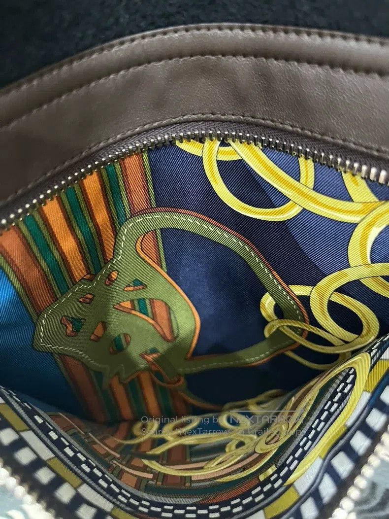 Hermes Hermes 100% Cashmere Pocket Scarf with Silk Patterned Lini Size ONE SIZE - 6 Thumbnail