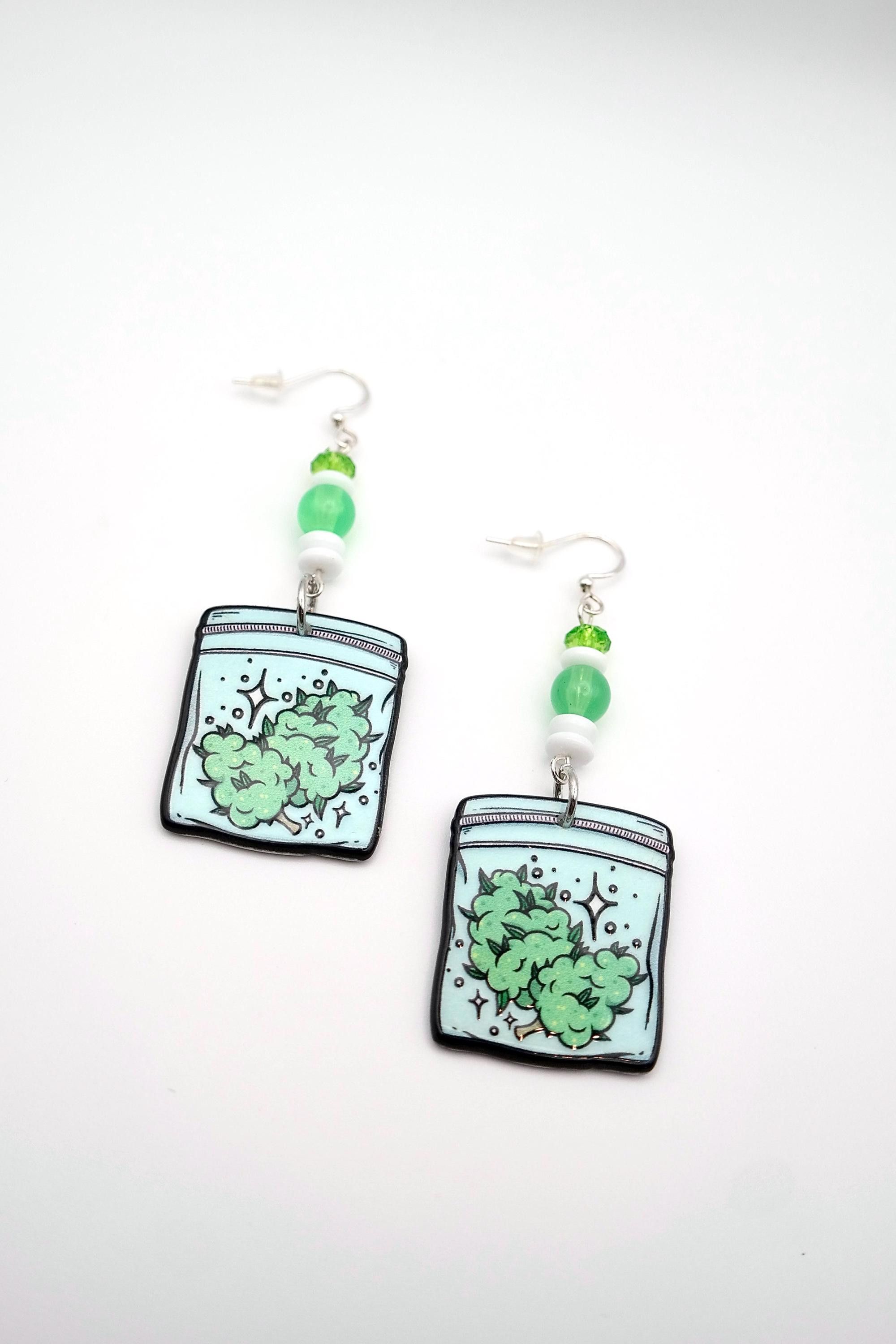 Handmade Magical 420 Flower Earrings Size ONE SIZE - 4 Thumbnail