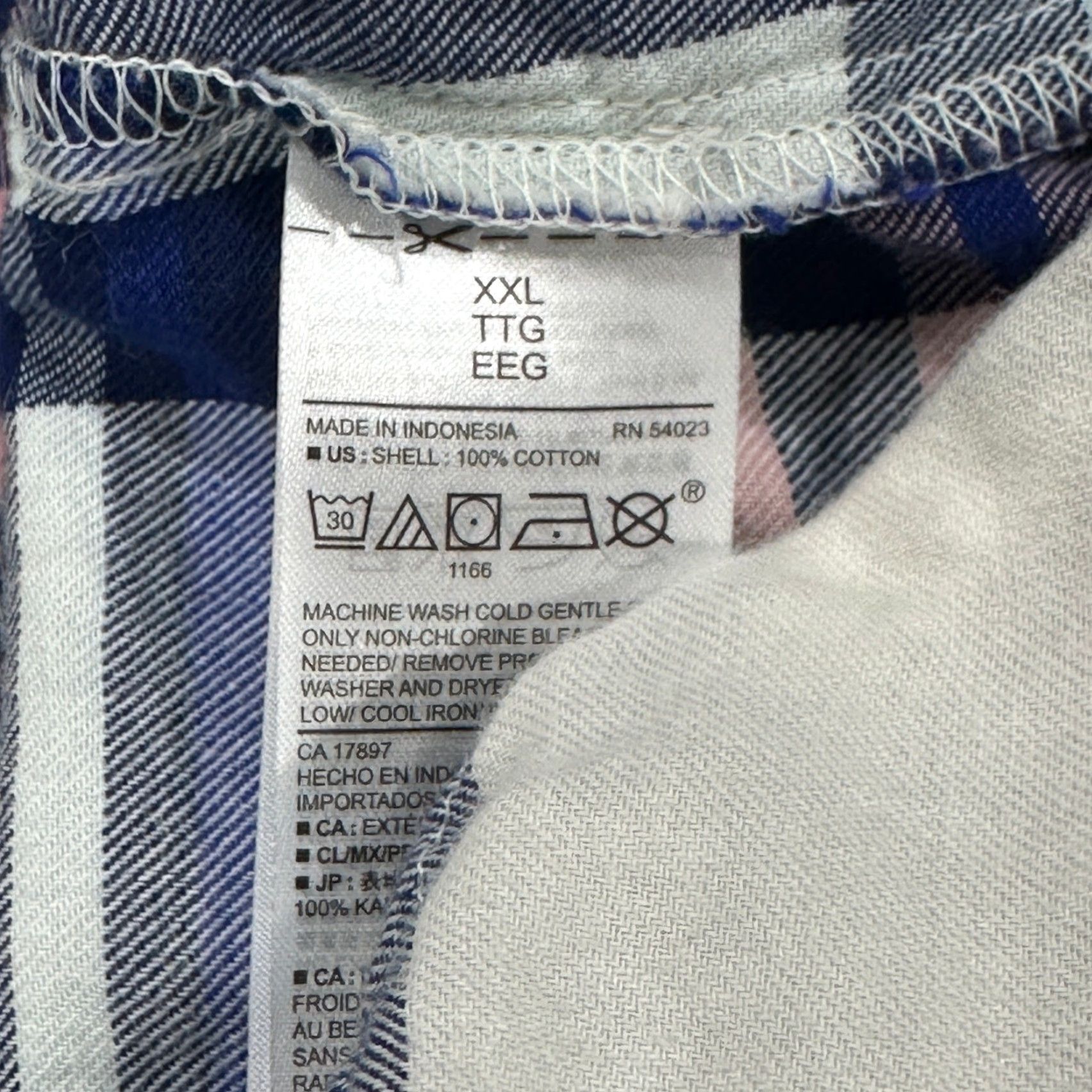 Old Navy Old Navy Shirt Womens XXL Plaid Blue Pink White Button Up 100% Cotton Size XXL / US 16-18 / IT 52-54 - 7 Thumbnail