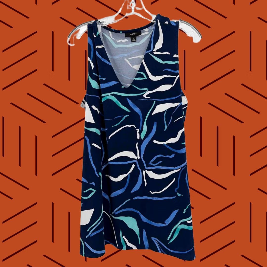 Alfani Alfani Tank Top Navy Large Regular Size Size L / US 10 / IT 46 - 1 Thumbnail