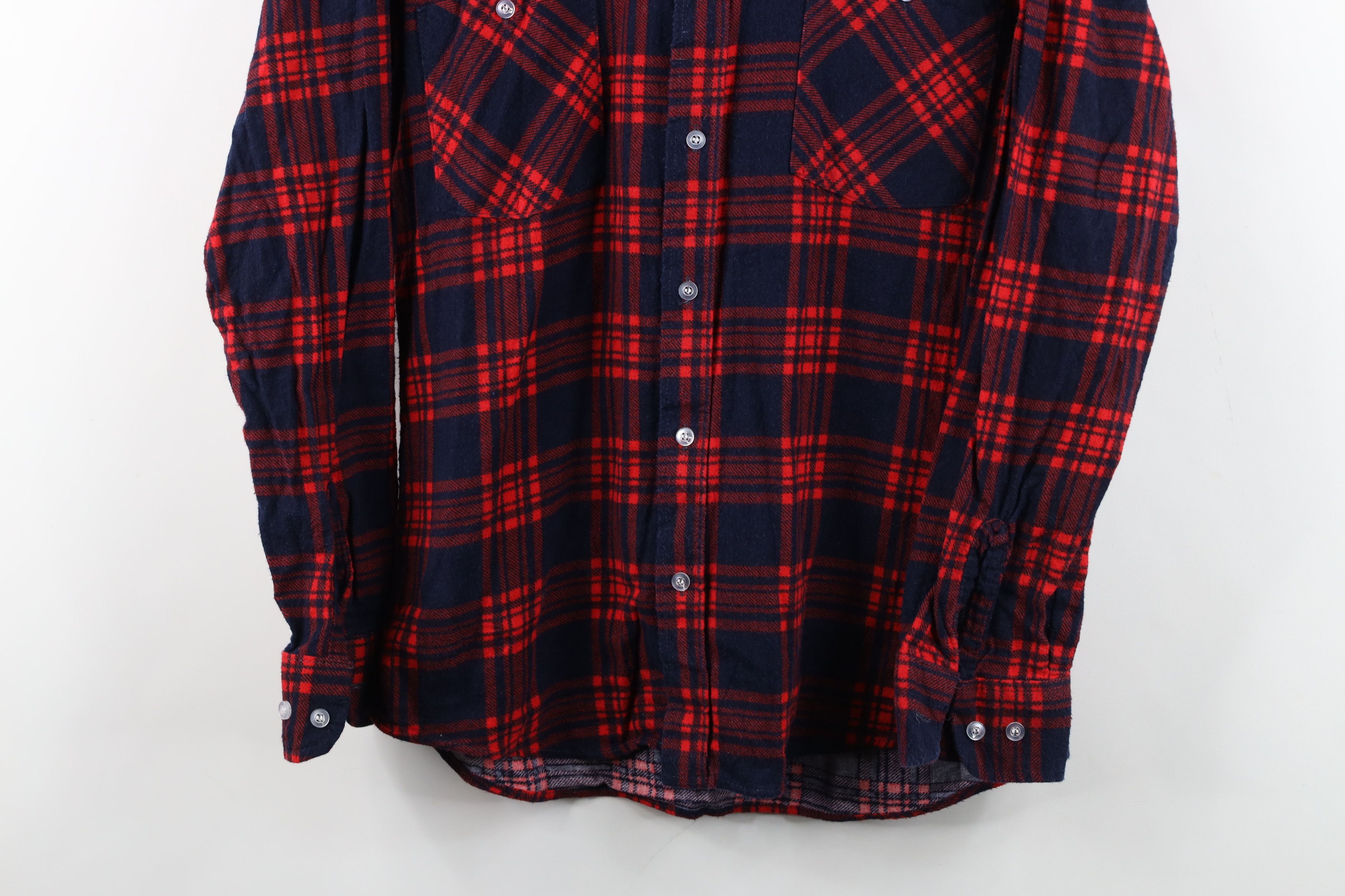 Vintage Vintage 70s Streetwear Pocket Flannel Button Shirt Plaid USA Size US S / EU 44-46 / 1 - 3 Thumbnail