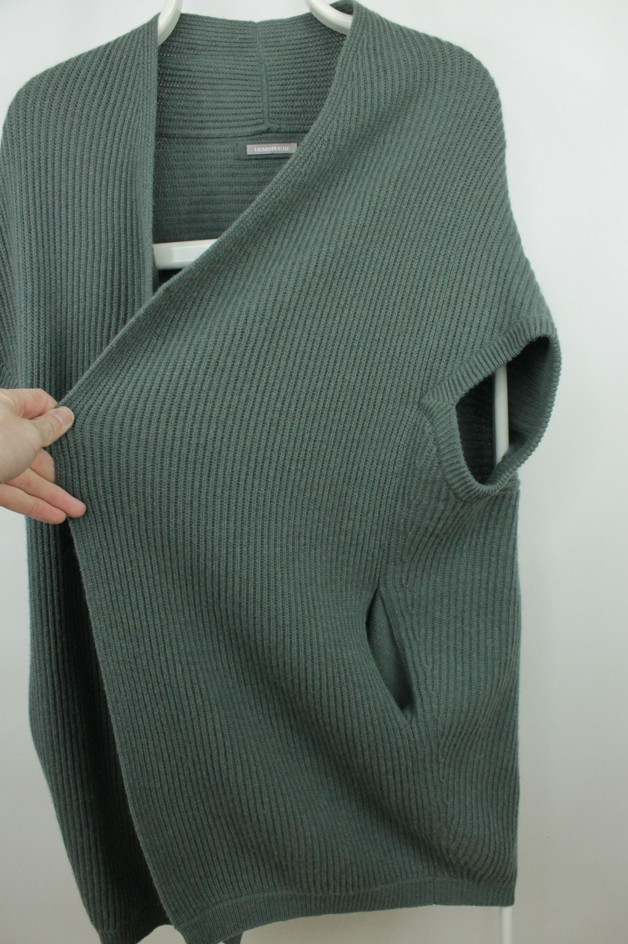 Other Hemisphere Cashmere/Wool Knit Cardigan Poncho Size L / US 10 / IT 46 - 4 Thumbnail
