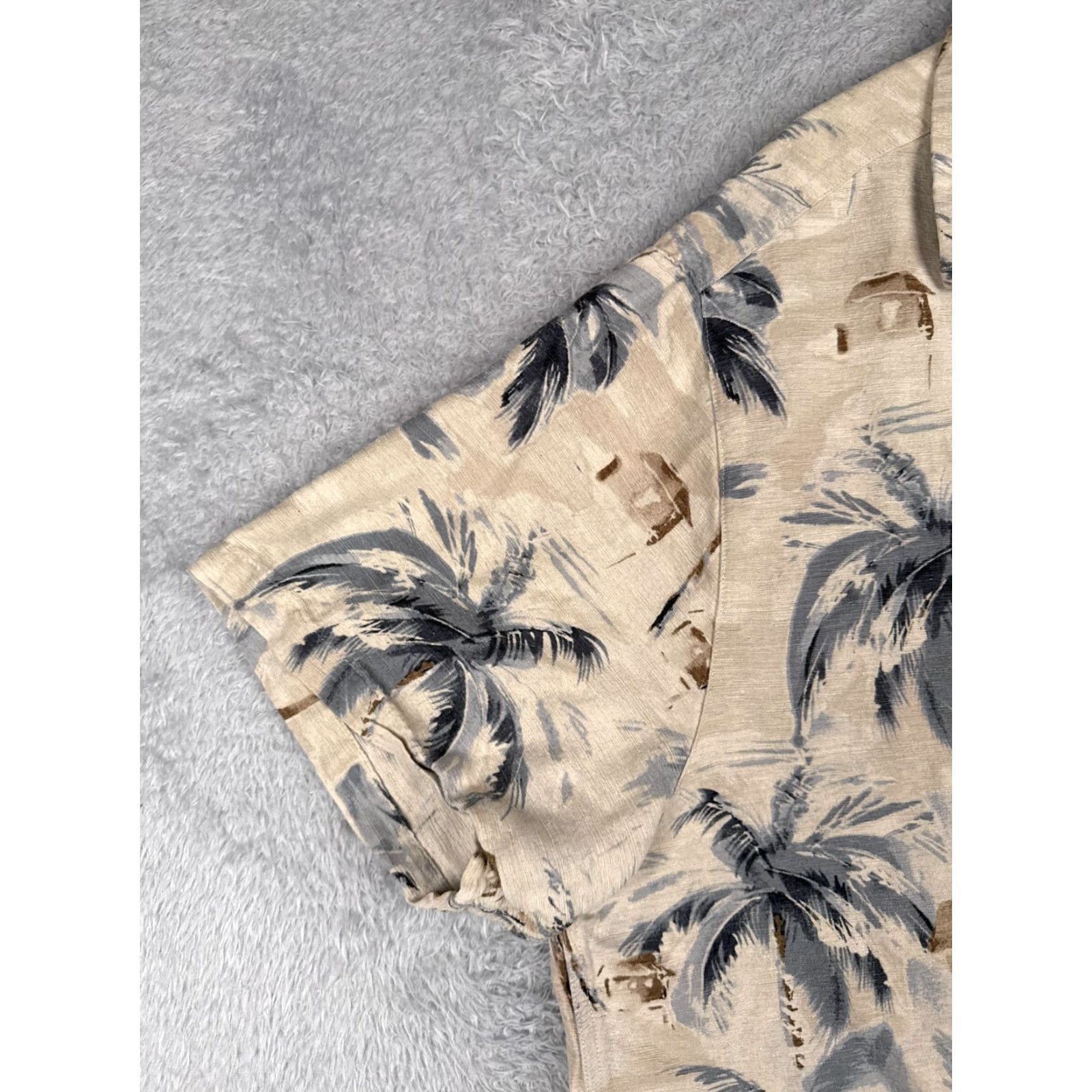Vintage Caribbean Silk Shirt Mens 3XL Hawaiian Floral Red Beige Palm Pocket Button-Up Shirt Adult 3XL Mens Size US XXL / EU 58 / 5 - 3 Thumbnail