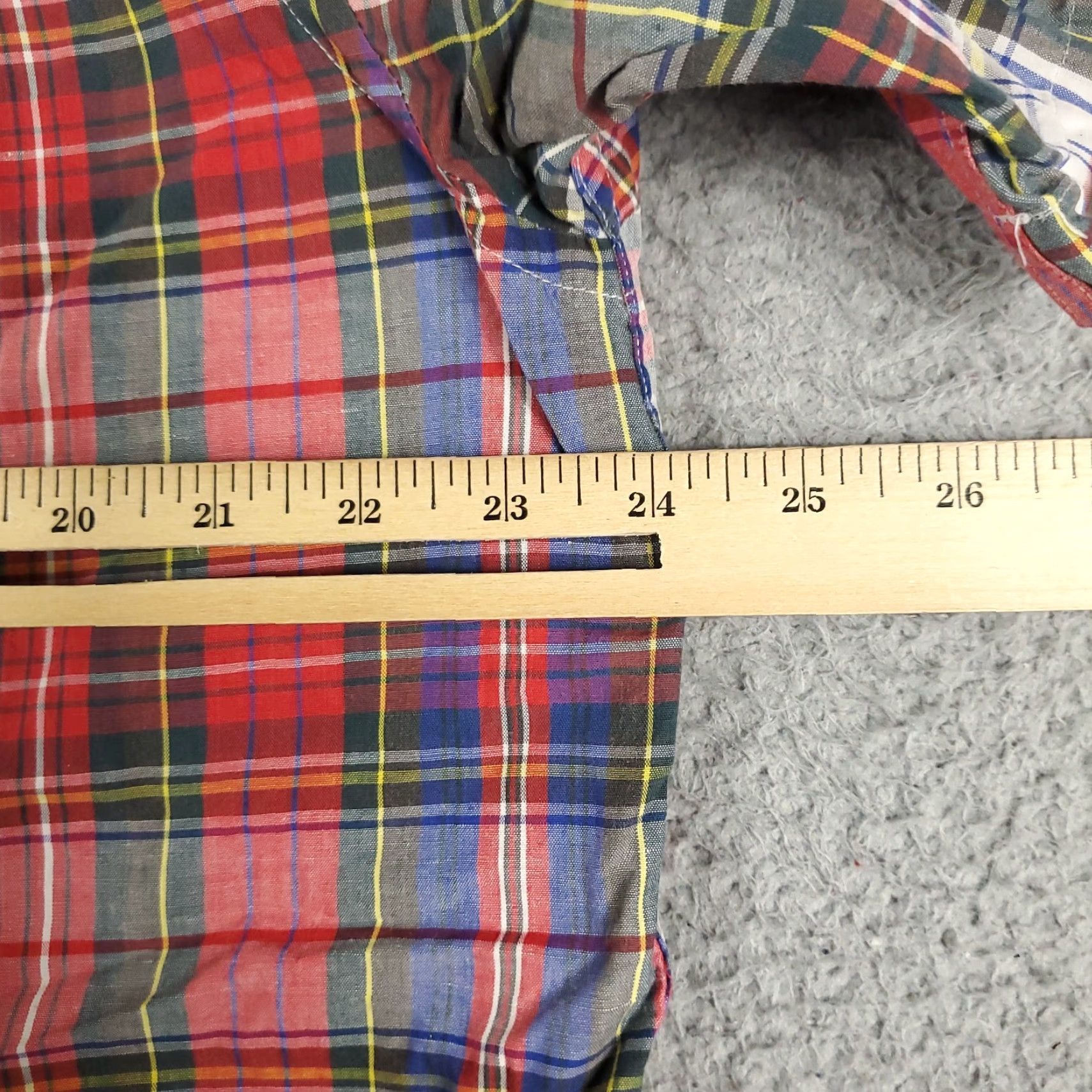 Tommy Hilfiger Tommy Hilfiger Shirt Mens Medium Red Blue Plaid Casual Button Up Short Sleeve Size US M / EU 48-50 / 2 - 5 Thumbnail