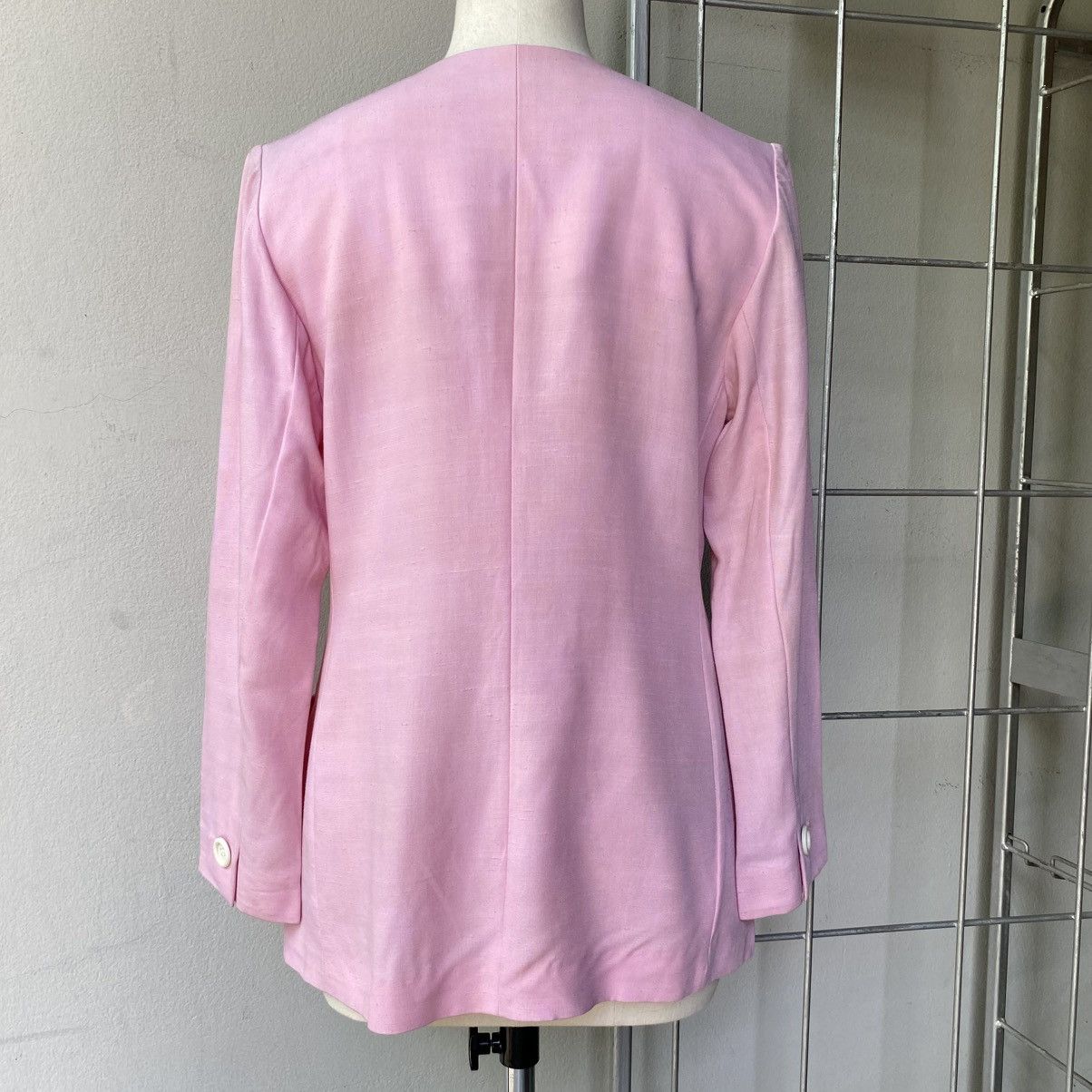 Yves Saint Laurent YVES Saint Laurent Sweet Pink Silk Blazer with White Collar Size M / US 6-8 / IT 42-44 - 15 Thumbnail