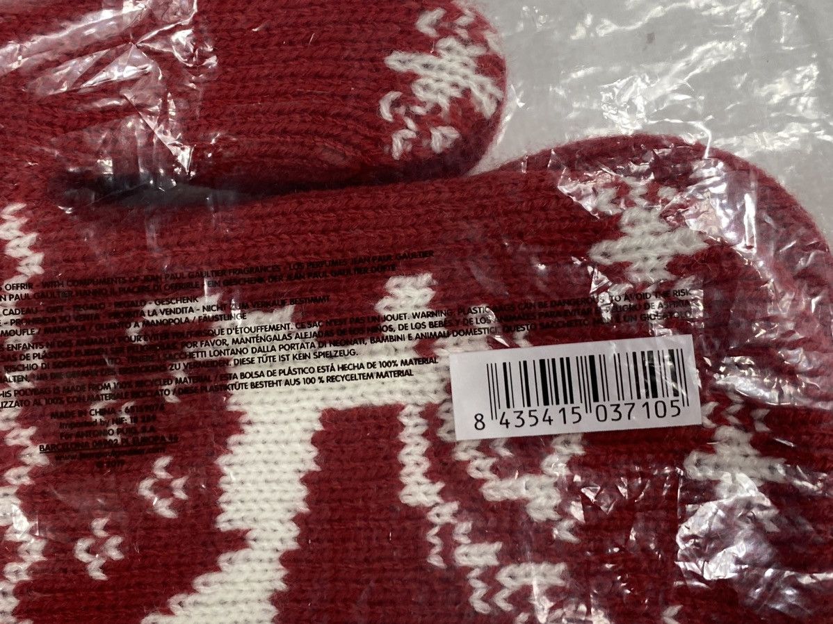 Jean Paul Gaultier 🔥LASTDROP🔥 NEW JPG Christmas Deer Logo Moufle Gloves Size ONE SIZE - 5 Thumbnail