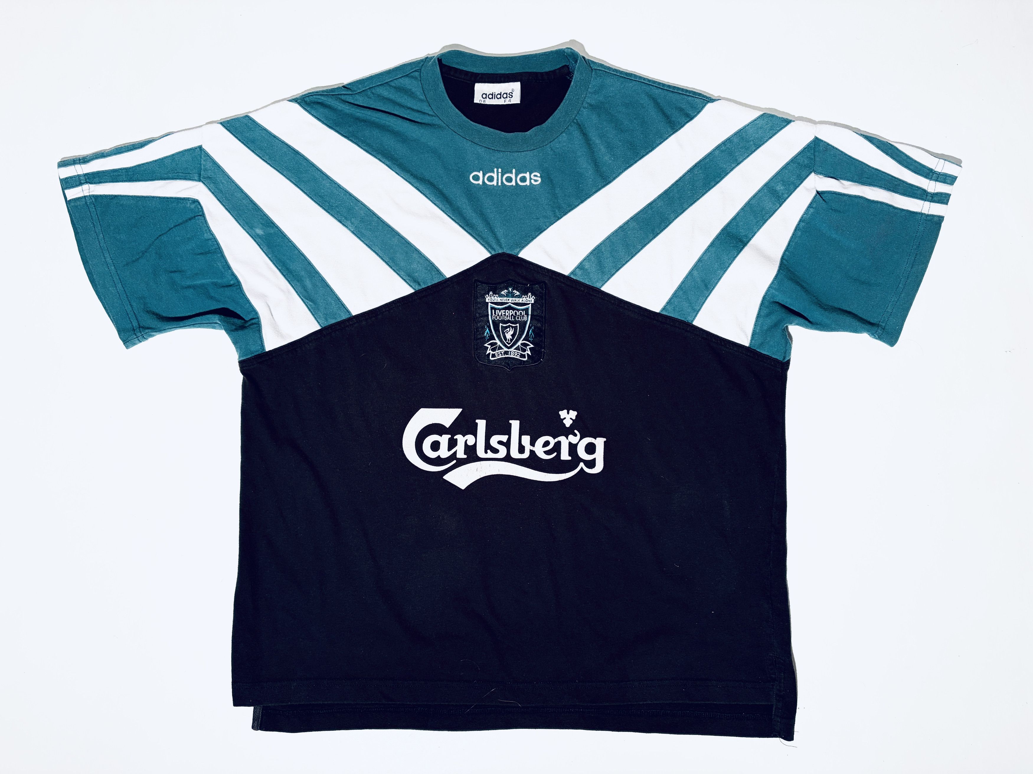 Adidas Liverpool Training T-Shirt Top 1995 / 1996 Size US L / EU 52-54 / 3 - 4 Thumbnail