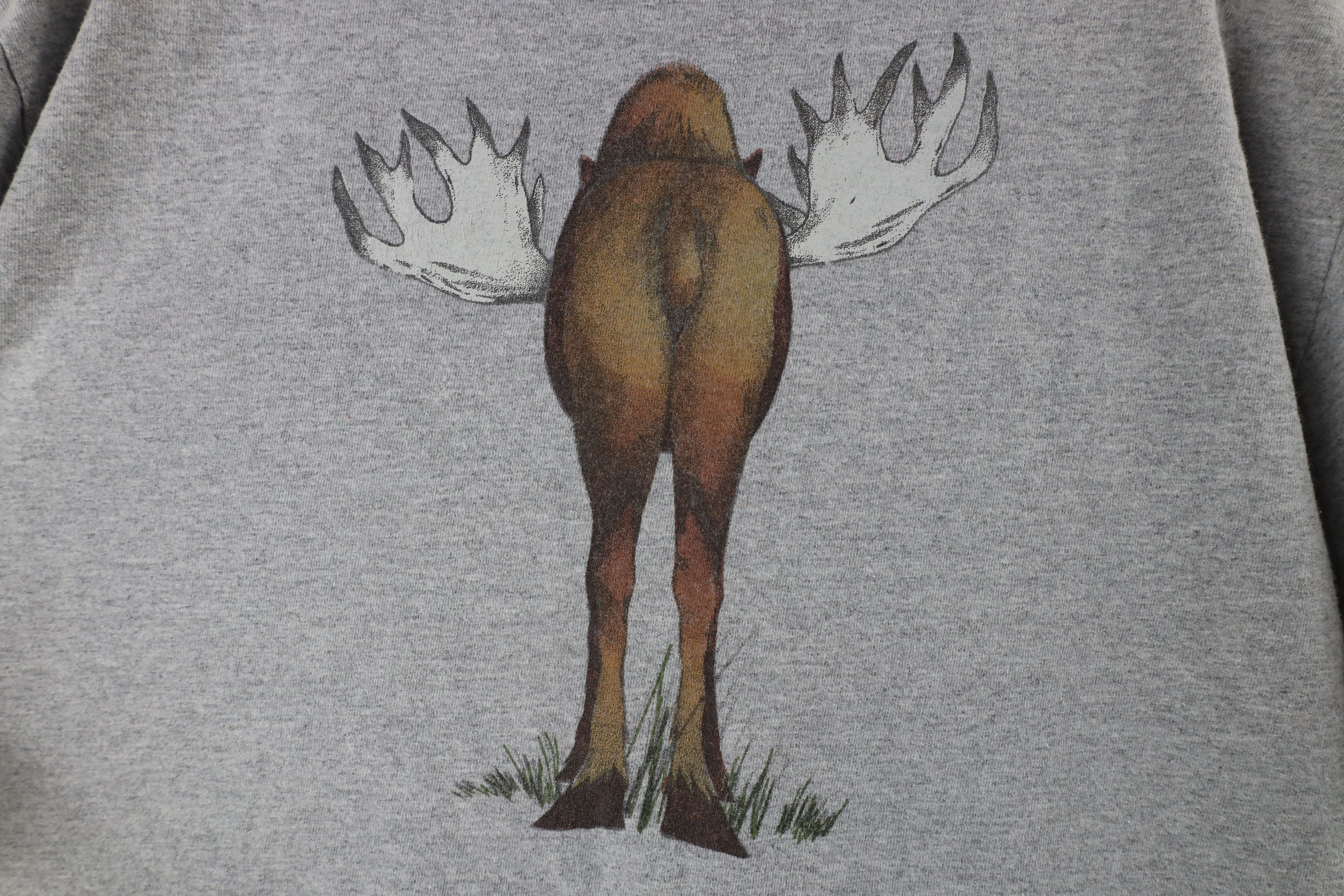 Vintage Vintage 90s Streetwear Out Alaska Moose Short Sleeve T-Shirt Size US S / EU 44-46 / 1 - 7 Thumbnail