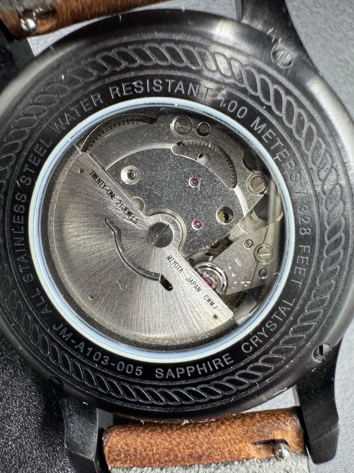 Other Jack Mason JM‑A103-005 Automatic Watch Rare Black Stainless Size ONE SIZE - 8 Thumbnail