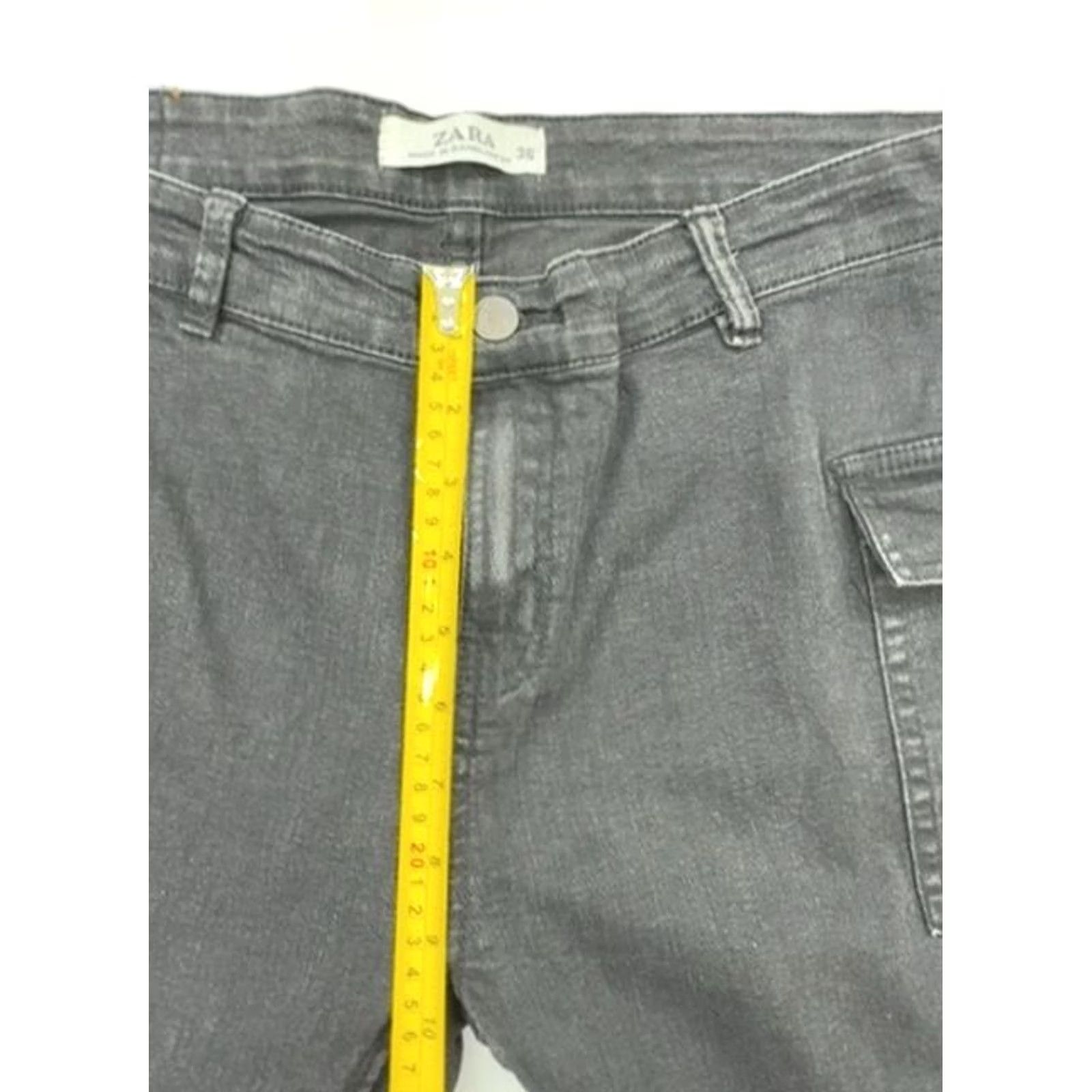 Zara Zara Black Cargo Denim Jeans Size 36 Button Closure Dark Wash Boys Size US 36 / EU 52 - 6 Thumbnail