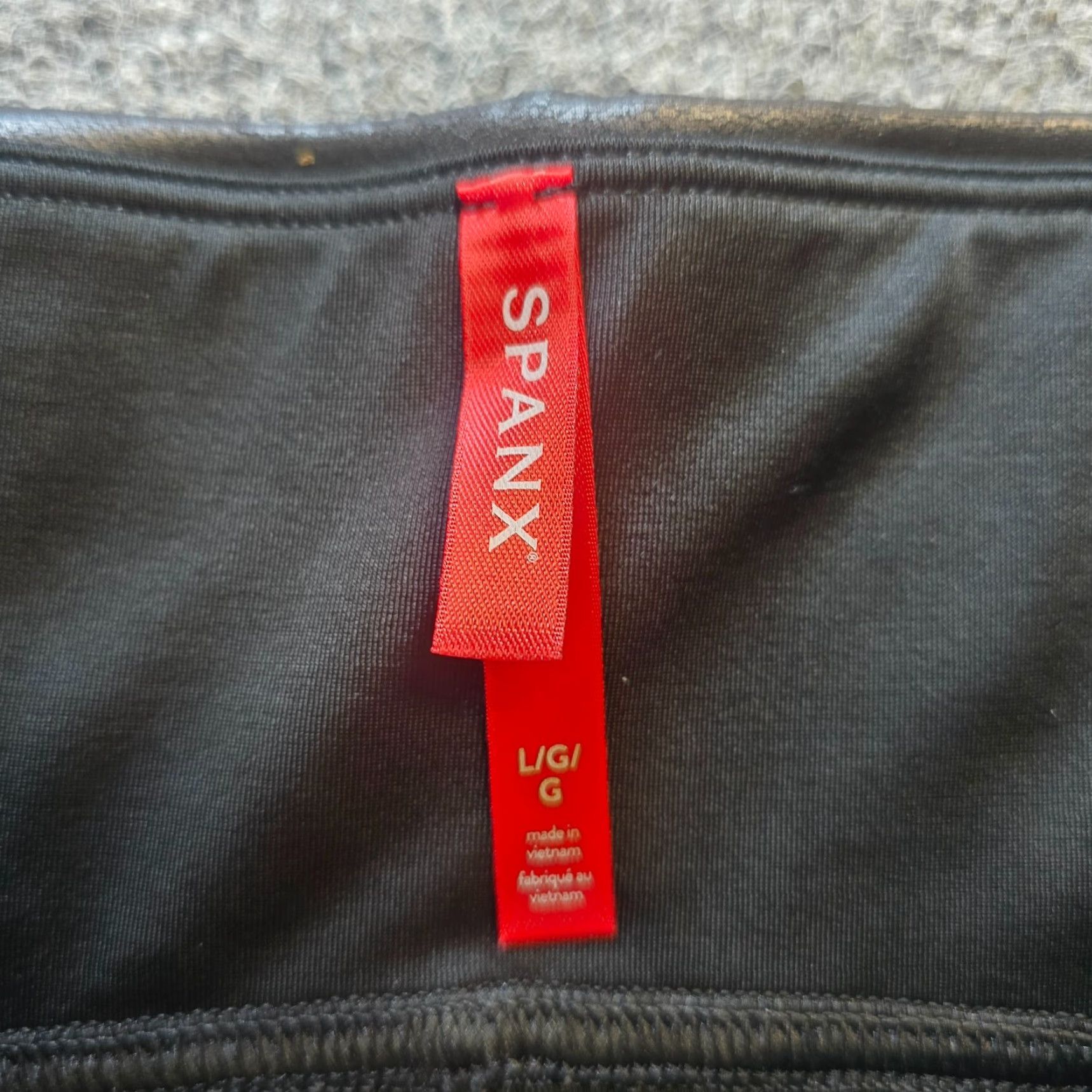 Spanx Spanx Pants Womens Size Large Black Faux Leather Stretch Casual Capsule Basic Size 36" / US 14 / IT 50 - 3 Thumbnail