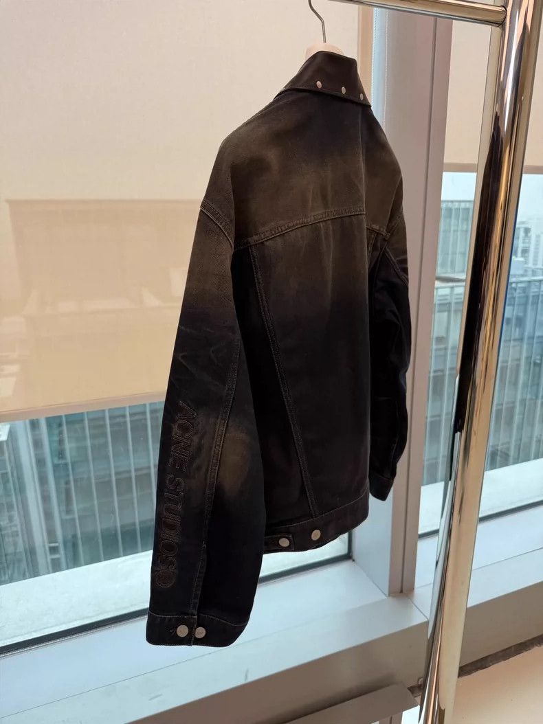 Acne Studios acne studios Leather collar ripple denim jacket 2504-Nextar Size US XS / EU 42 / 0 - 4 Thumbnail