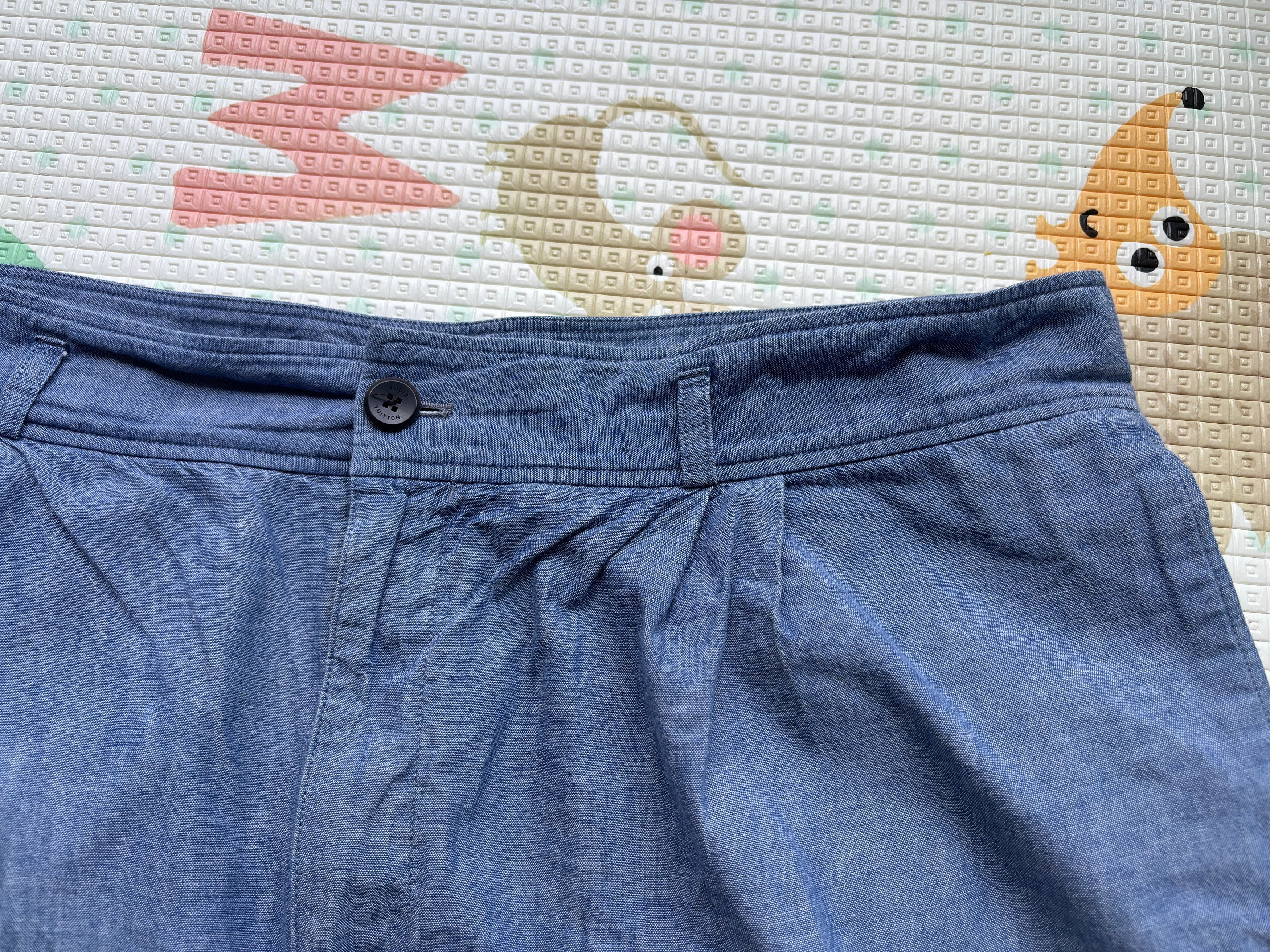 Louis Vuitton Louis Vuitton Blue Cotton Chambray Shorts 39-40 Size US 32 / EU 48 - 2 Thumbnail