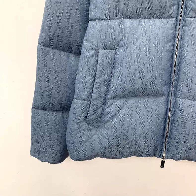 Dior Dior Blue old flower printed down jacket Size US L / EU 52-54 / 3 - 4 Thumbnail