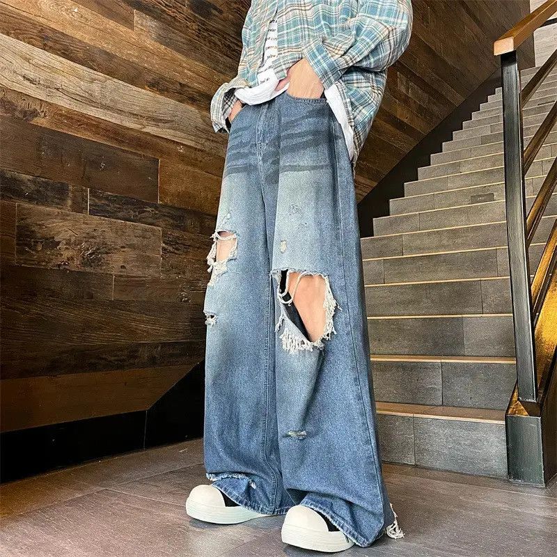 Japanese Brand Retro hip-hop wide leg slightly flared jeans Size US 32 / EU 48 - 5 Thumbnail