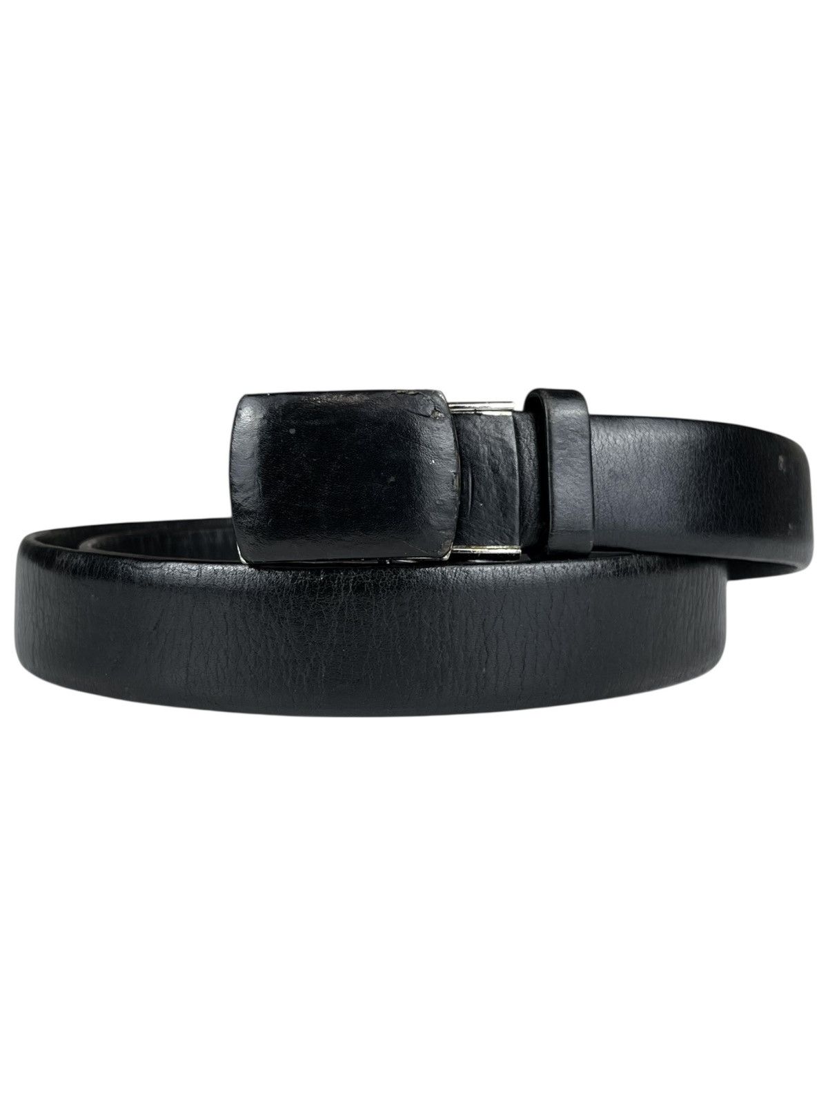 Comme des Garcons Comme des Garcons Homme Black Leather Buckle Belt Size ONE SIZE - 3 Thumbnail