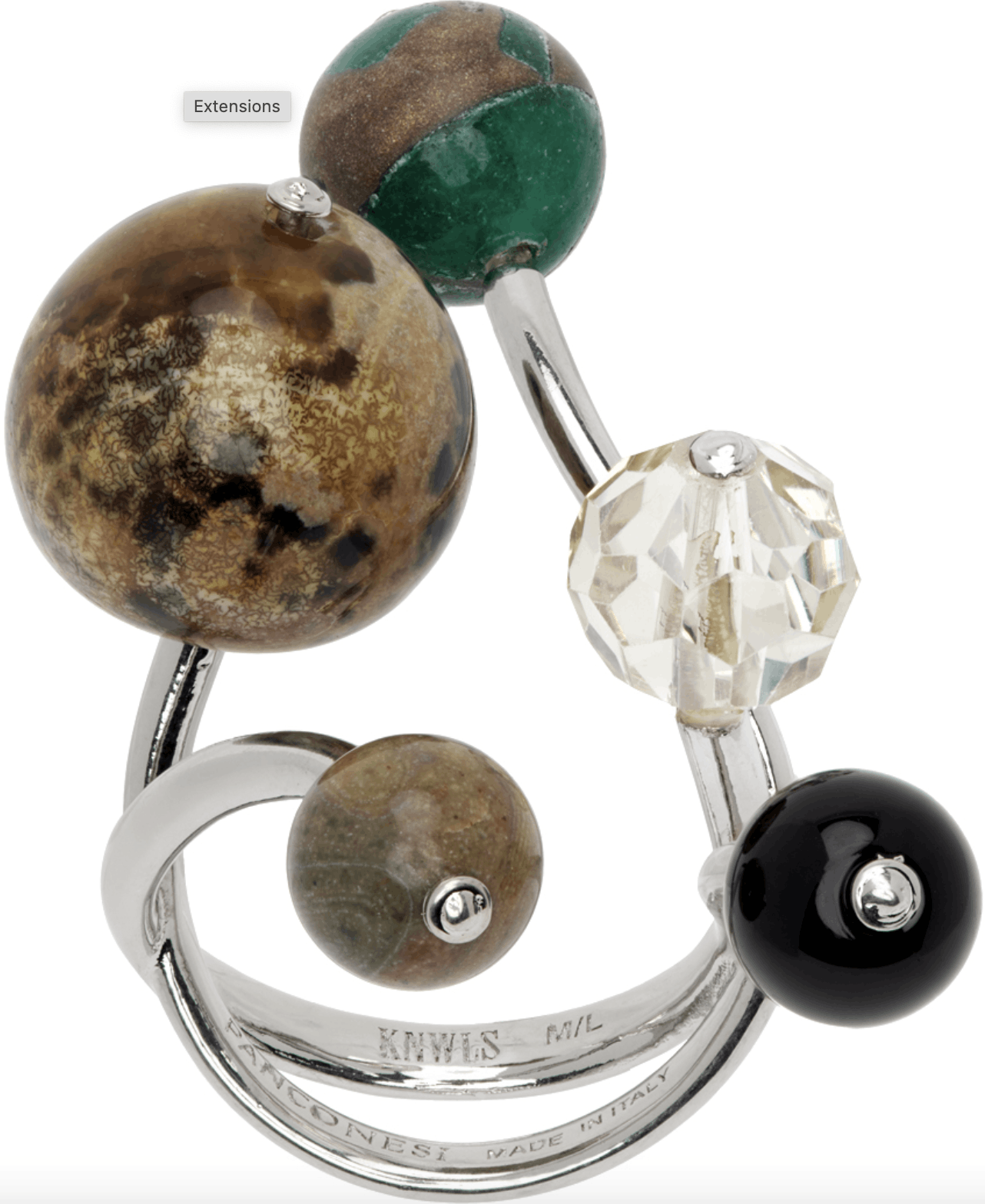 KNWLS knwls x panconesi Silver Galaxy Ring SS2022 Size ONE SIZE - 9 Thumbnail