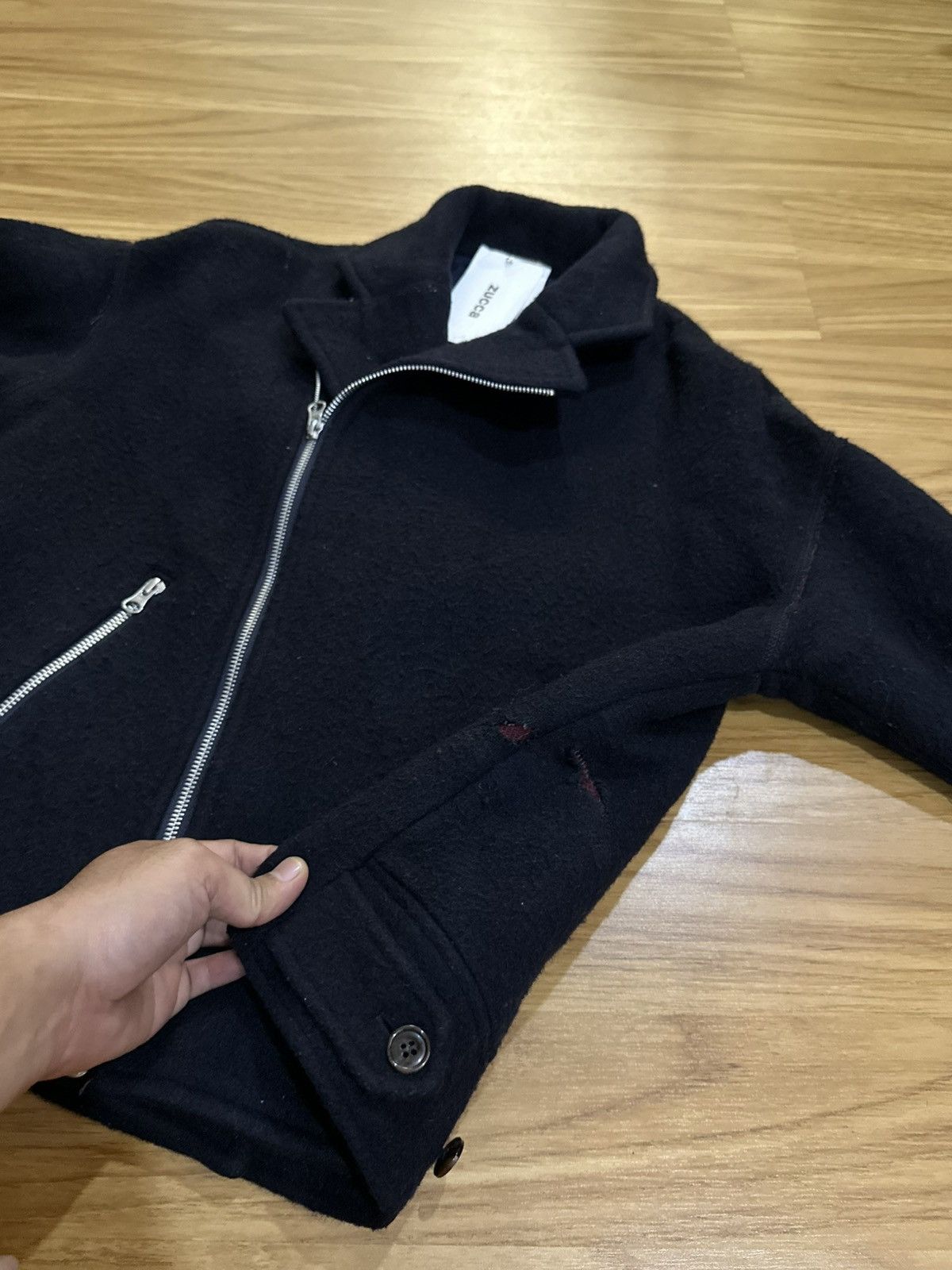 CABANE de ZUCCa × Issey Miyake AW21 Zucca Double Collar Zipper Wool Jacket Size US M / EU 48-50 / 2 - 15 Thumbnail