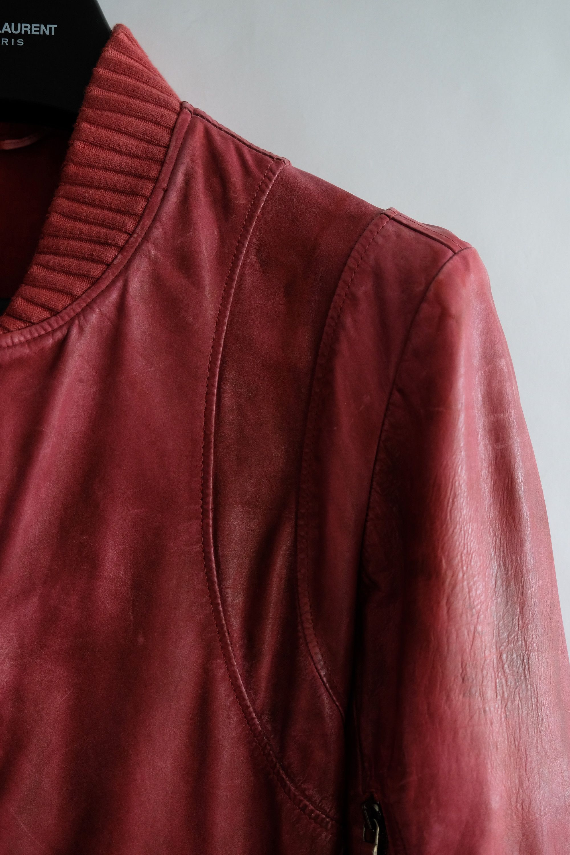 Balmain Balmain Red Leather Jacket SS11 Decarnin Teddy Bomber 48 46 Size US M / EU 48-50 / 2 - 3 Thumbnail