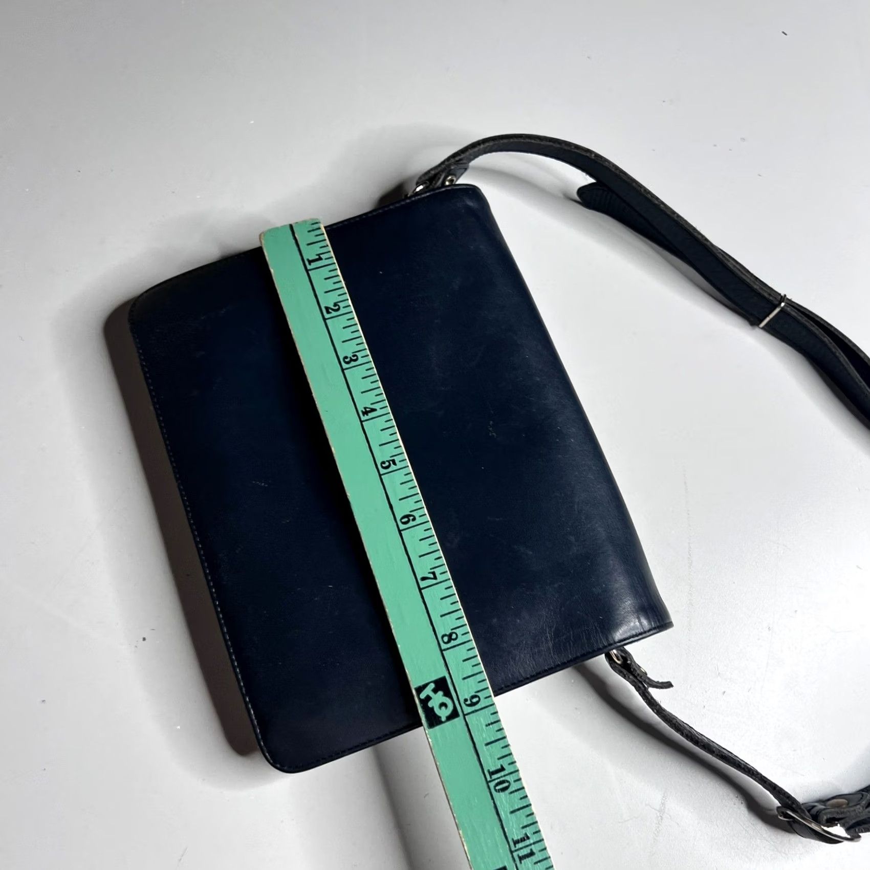 Vintage VINTAGE Jacques Esterel Bag Paris Navy Leather Crossbody French Made Logo Size ONE SIZE - 3 Thumbnail