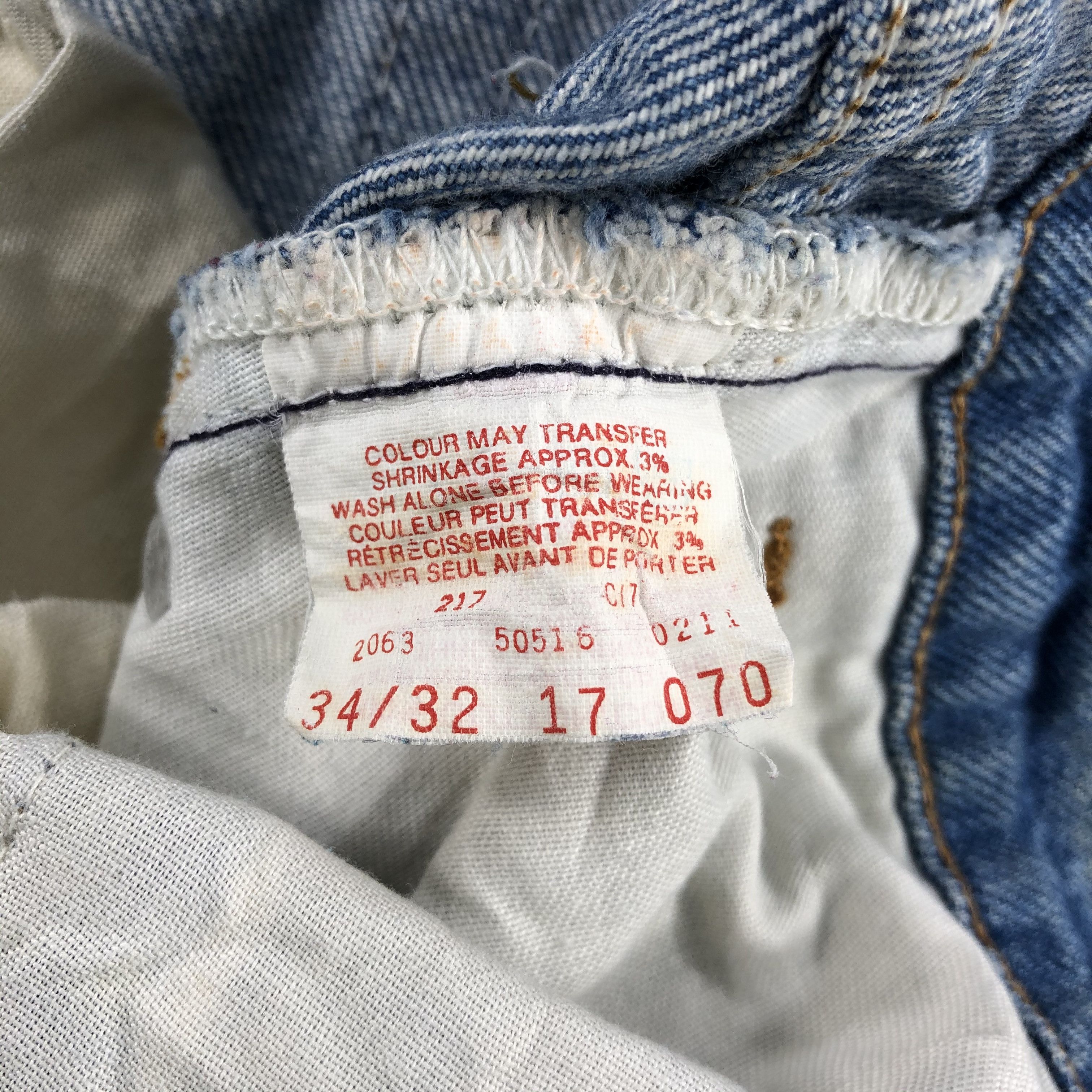 Levi's 90s Vintage Blue Wash Levis 516 Jeans-J2042 Size US 33 - 12 Thumbnail