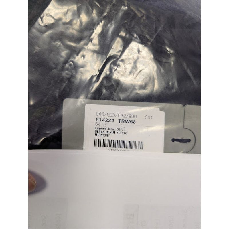 Balenciaga o1rshd1 Layered Kuroki Denim Jeans in Midnight Black Size US 34 / EU 50 - 22 Thumbnail