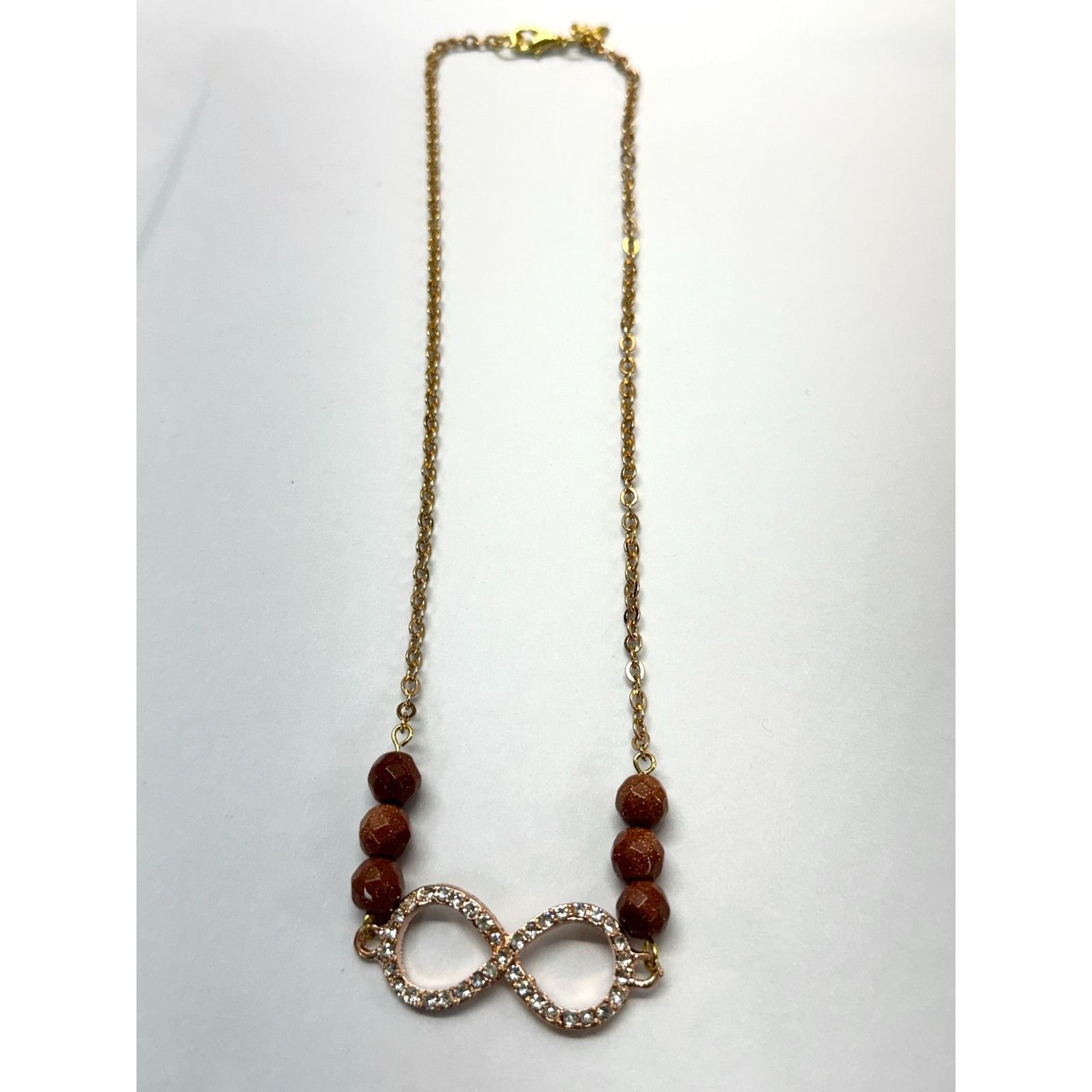 Vintage Vintage rhinestone infinity sign sandstone semi precious bea Size ONE SIZE - 6 Thumbnail