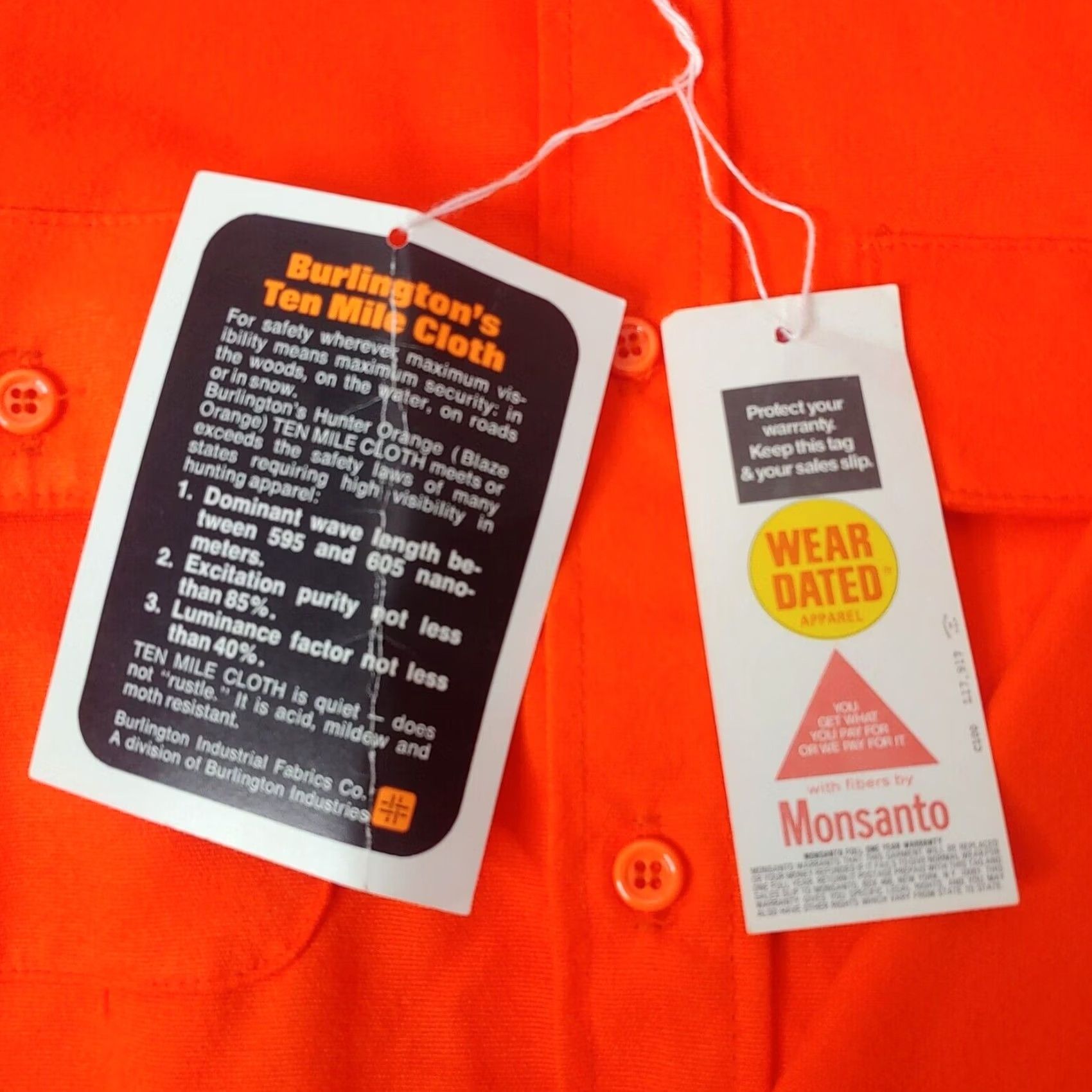 Vintage VINTAGE Sport King Hunting Shirt M Orange Blaze Safety Hunt Field United States 100% Acrylic Button-Up Long Sleeve Collared Pocketed Men Adult Regular Size US M / EU 48-50 / 2 - 6 Thumbnail