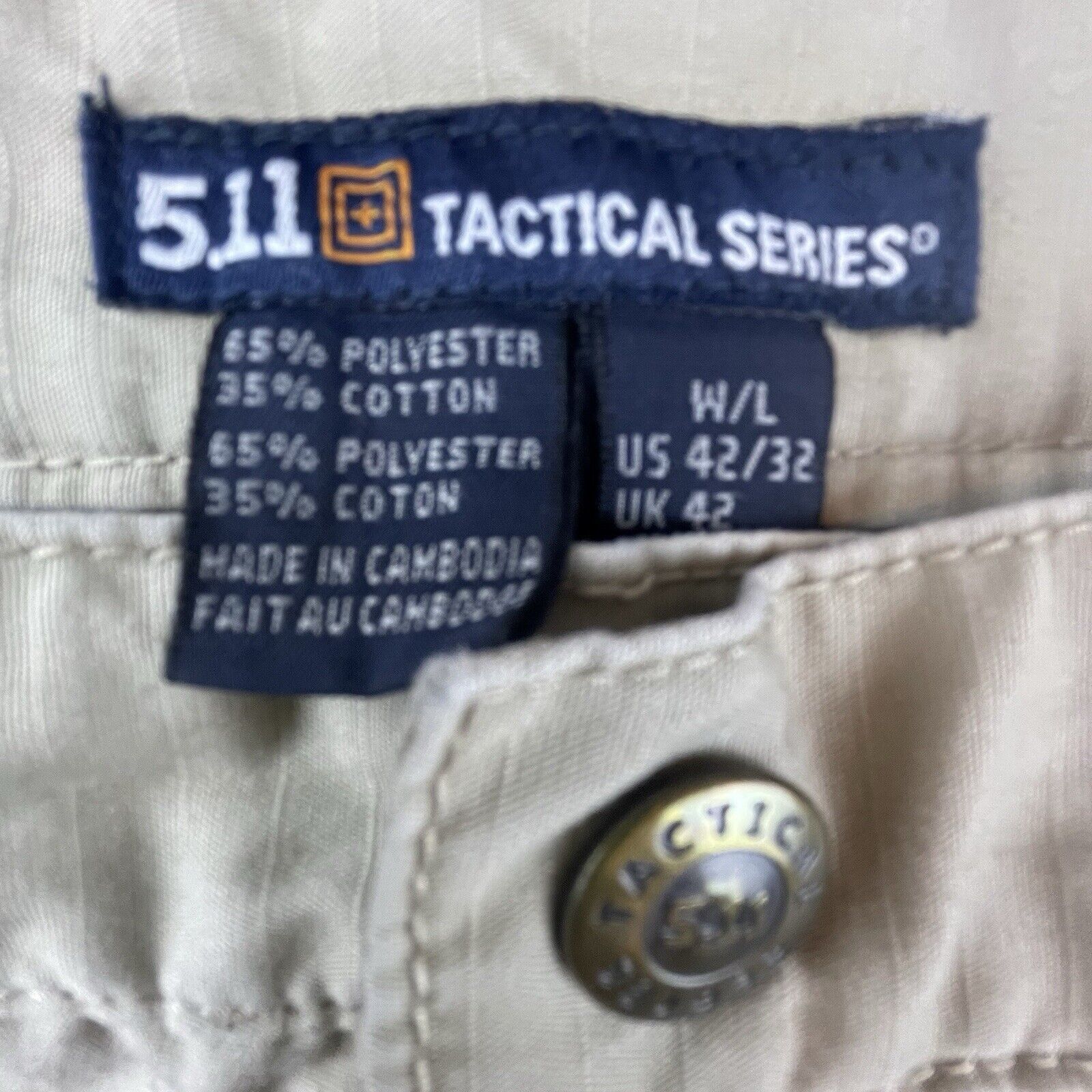 5.11 5.11 Tactical Pants Mens 42 Khaki Ripstop Cargo Straight Size US 42 / EU 58 - 9 Thumbnail