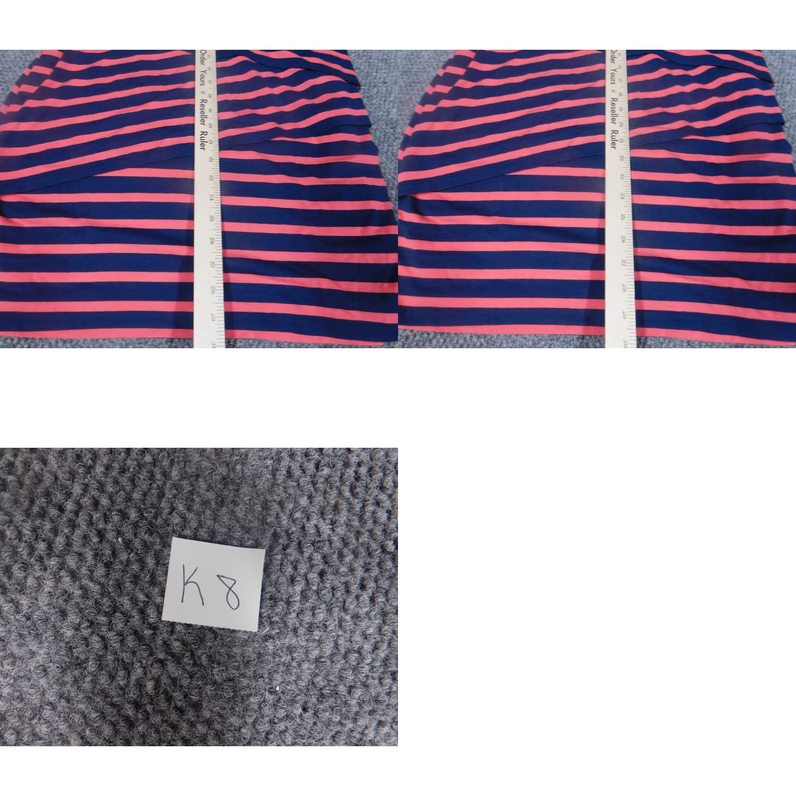 Loft Loft Dress Womens Midi A-Line Pink Striped Pullover Zip Dolman Sleeve Crew Neck Lined Floral Pattern Size M / US 6-8 / IT 42-44 - 8 Thumbnail