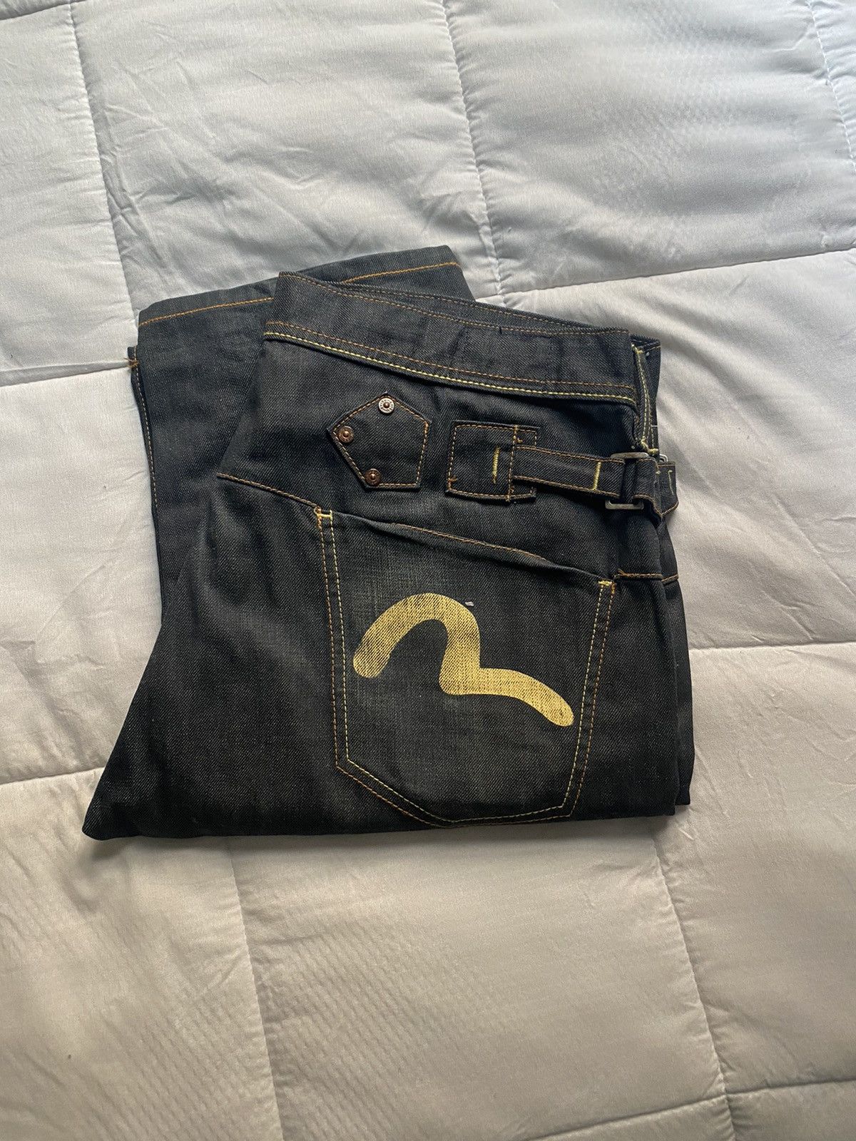 image of Evisu Eu-Ed Jeans in Black, Men's (Size 36)