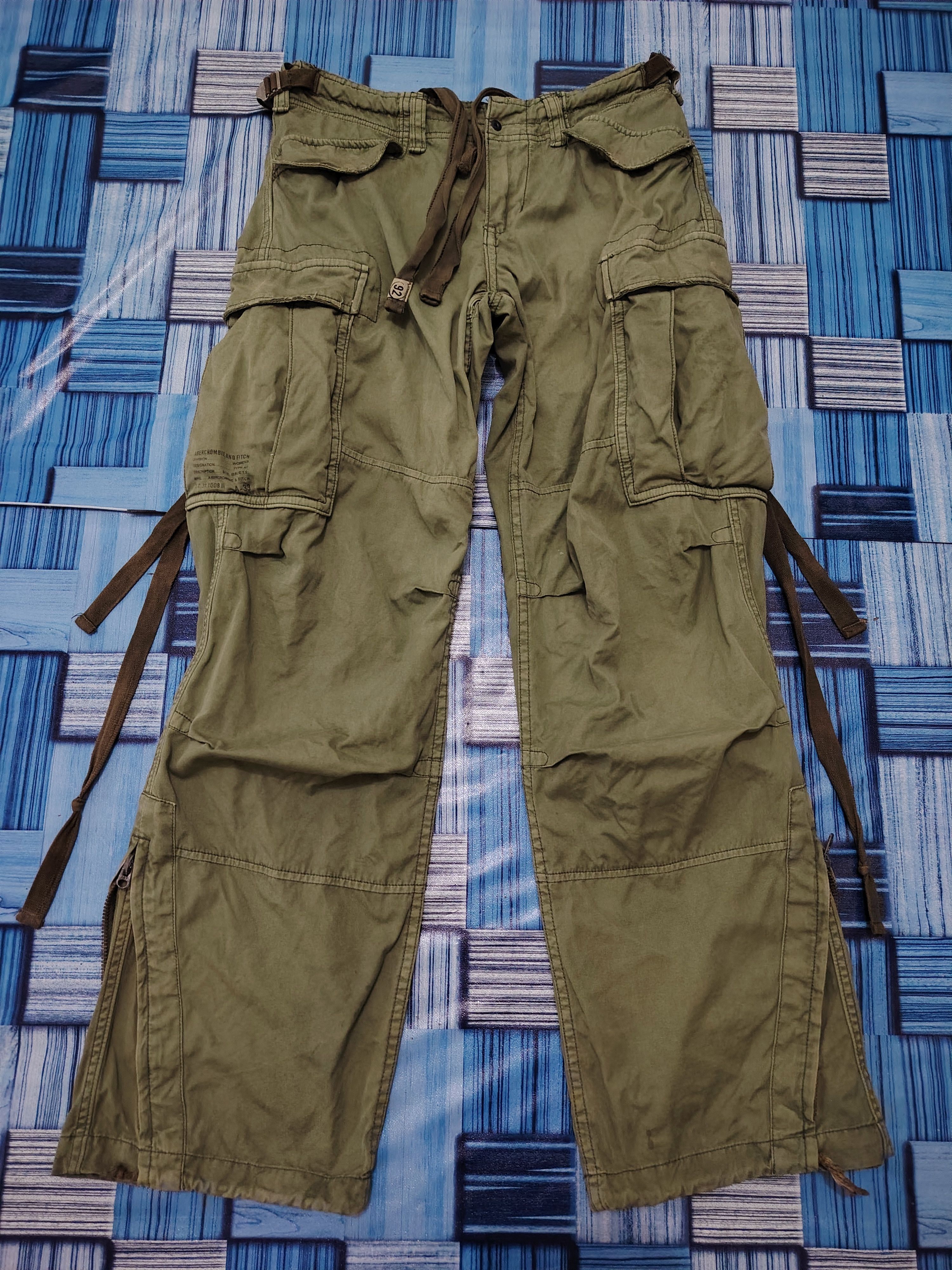 Abercrombie & Fitch Vtg Abercrombie & Fitch Cargo Military Pants Style Size US 29 - 1 Thumbnail
