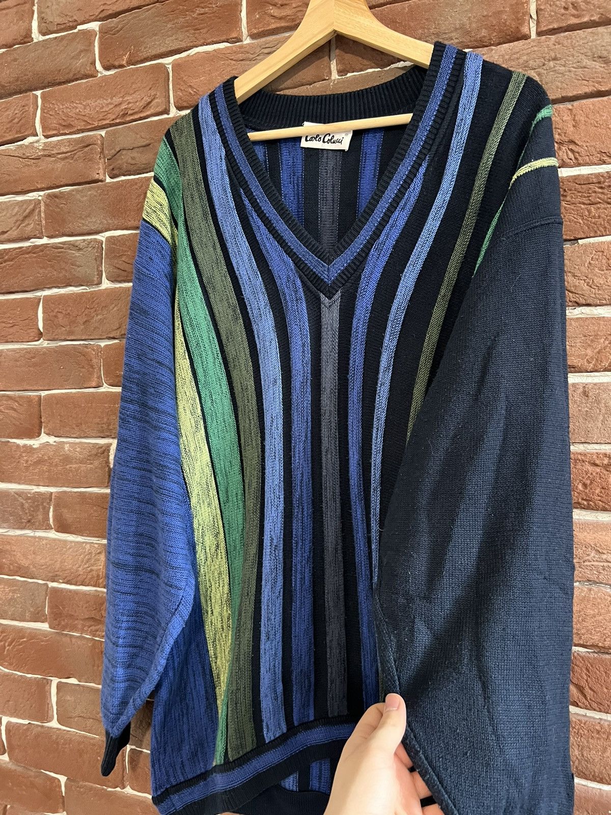 Carlo Colucci Rare Vintage Carlo Colucci Sweater With Coogi Vibes Biggie Size US L / EU 52-54 / 3 - 5 Thumbnail