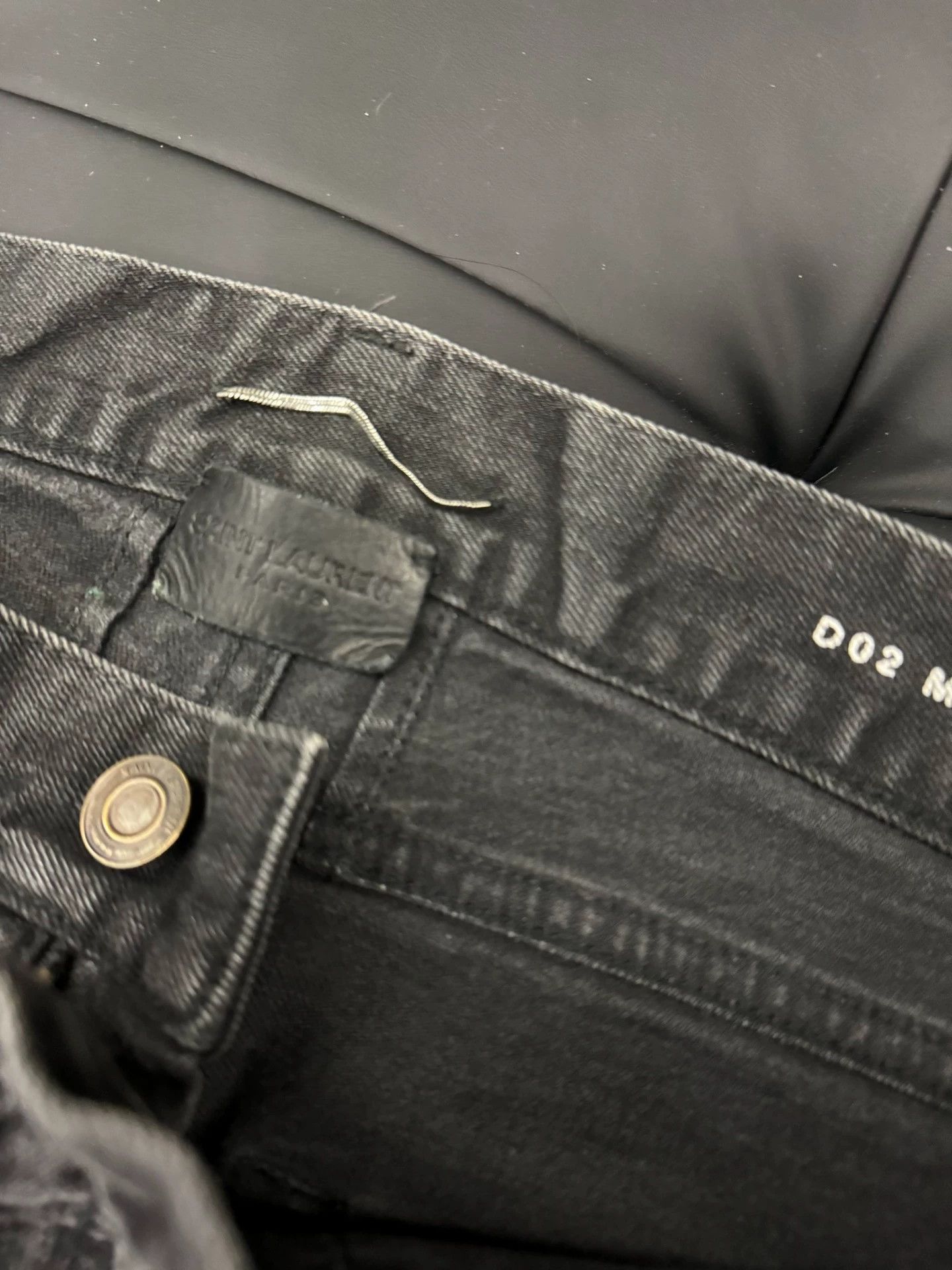 Saint Laurent Paris SLP 16SS Runway Knife-Cut Soft Smoke Gray Jeans 32 Size US 32 / EU 48 - 3 Thumbnail
