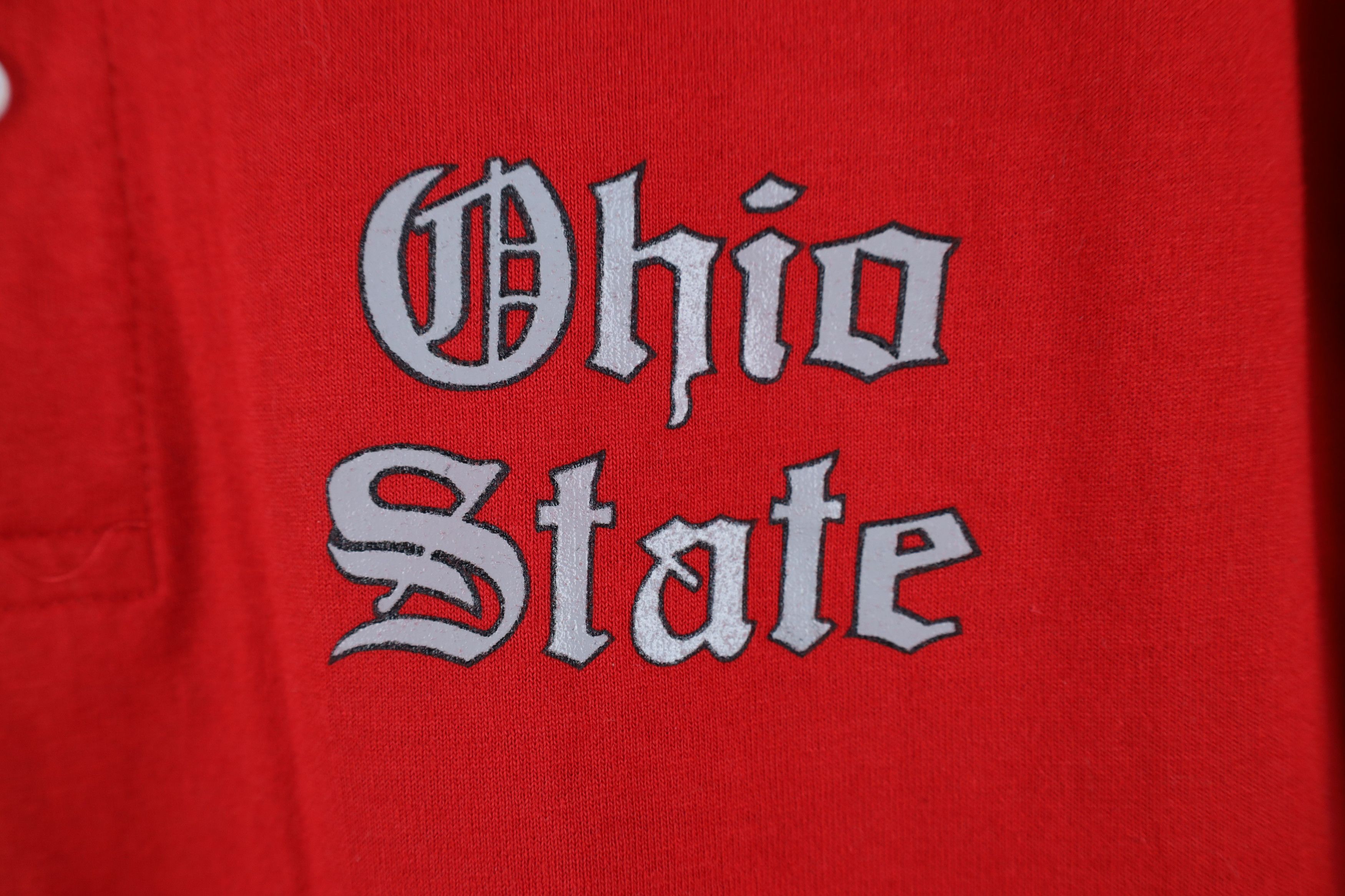 Vintage Vintage 90s Old English Ohio State University Polo Shirt USA Size US M / EU 48-50 / 2 - 4 Thumbnail
