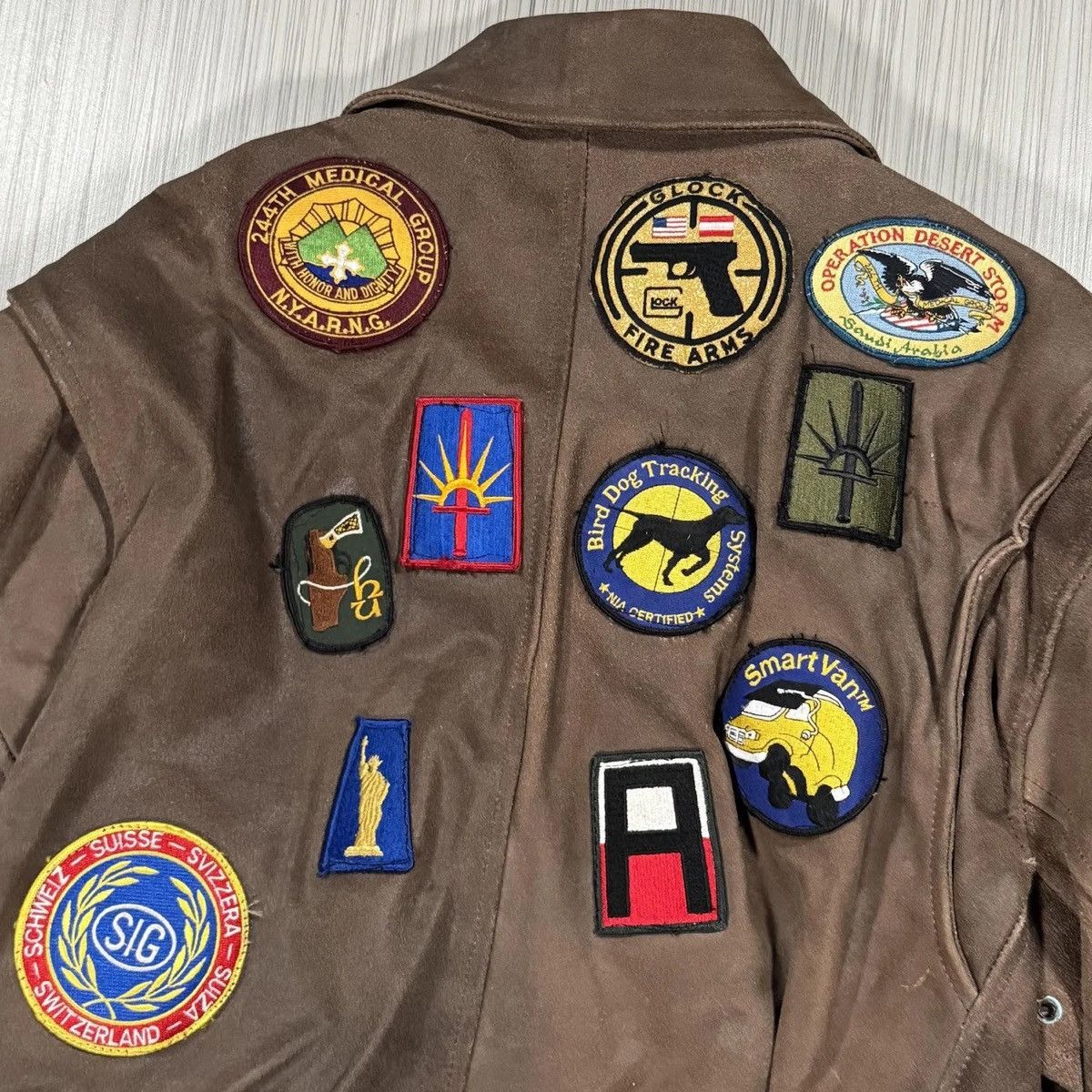 Vintage Vintage First Genuine Leather Patchwork Jacket (Size XL) Size US XL / EU 56 / 4 - 6 Thumbnail
