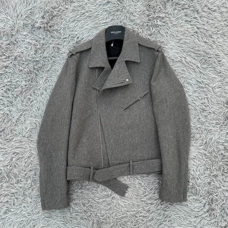 Dior Dior Light gray motorcycle zipper wool jacket 2501-Nextarro Size US M / EU 48-50 / 2 - 1 Thumbnail