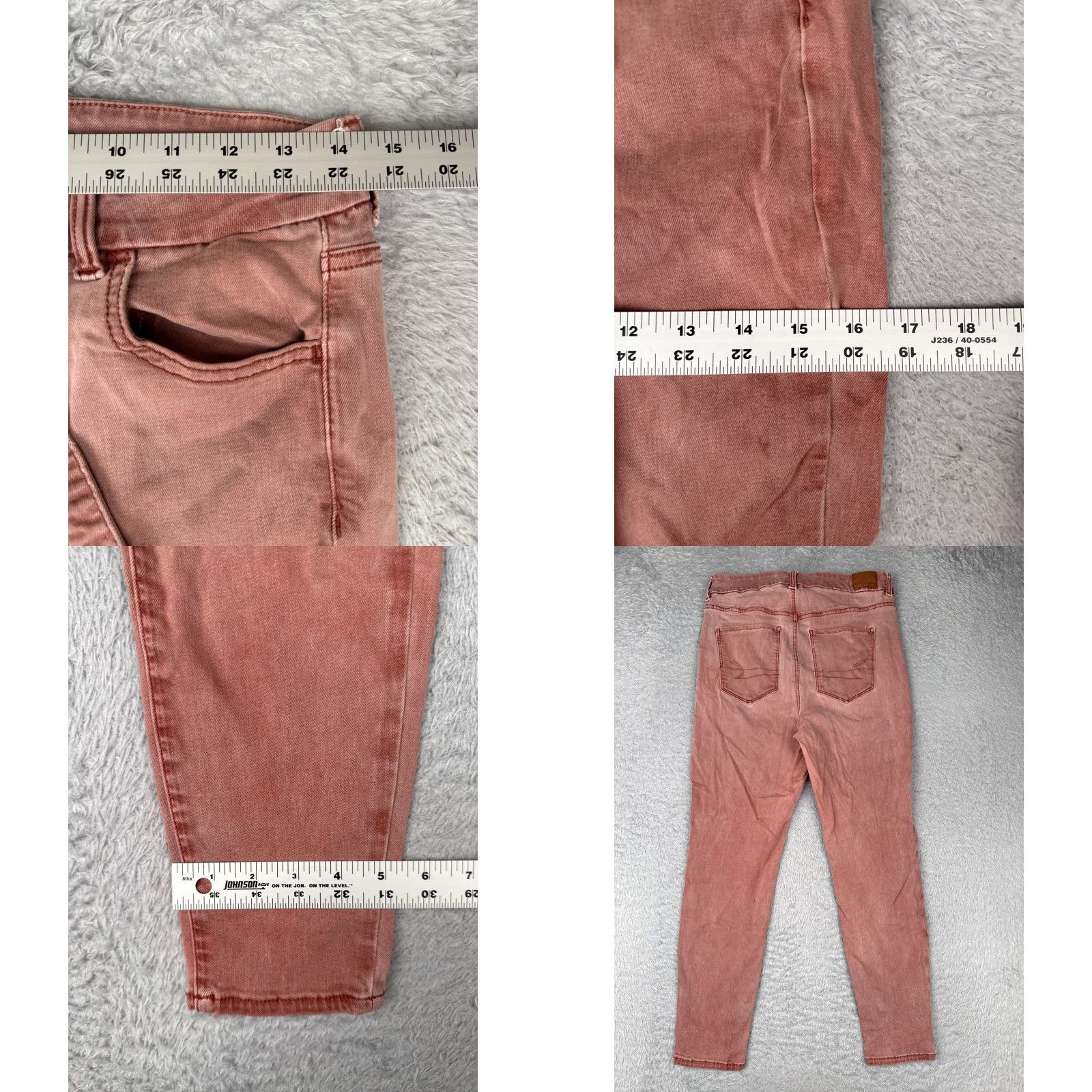 American Eagle Outfitters VINTAGE American Eagle Outfitters Jeans Womens 10 S Pink Blush High Rise Jegging Belt Size 32" / US 10 / IT 46 - 9 Thumbnail