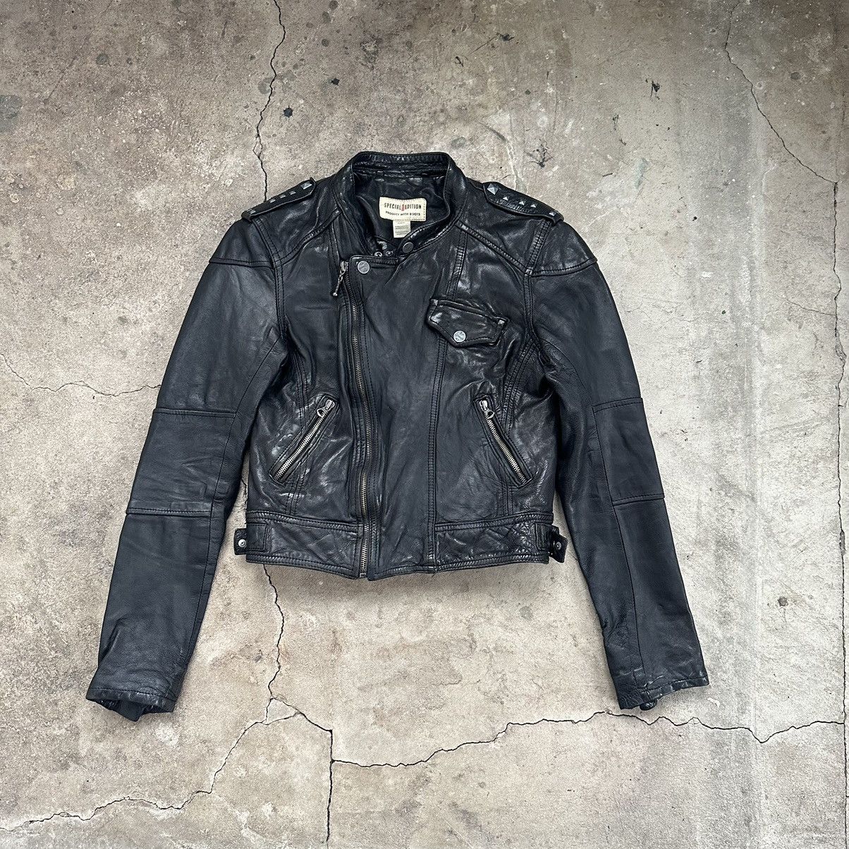 Levi's Levis Vintage Real leather biker moto punk jacket Size S / US 4 / IT 40 - 1 Thumbnail