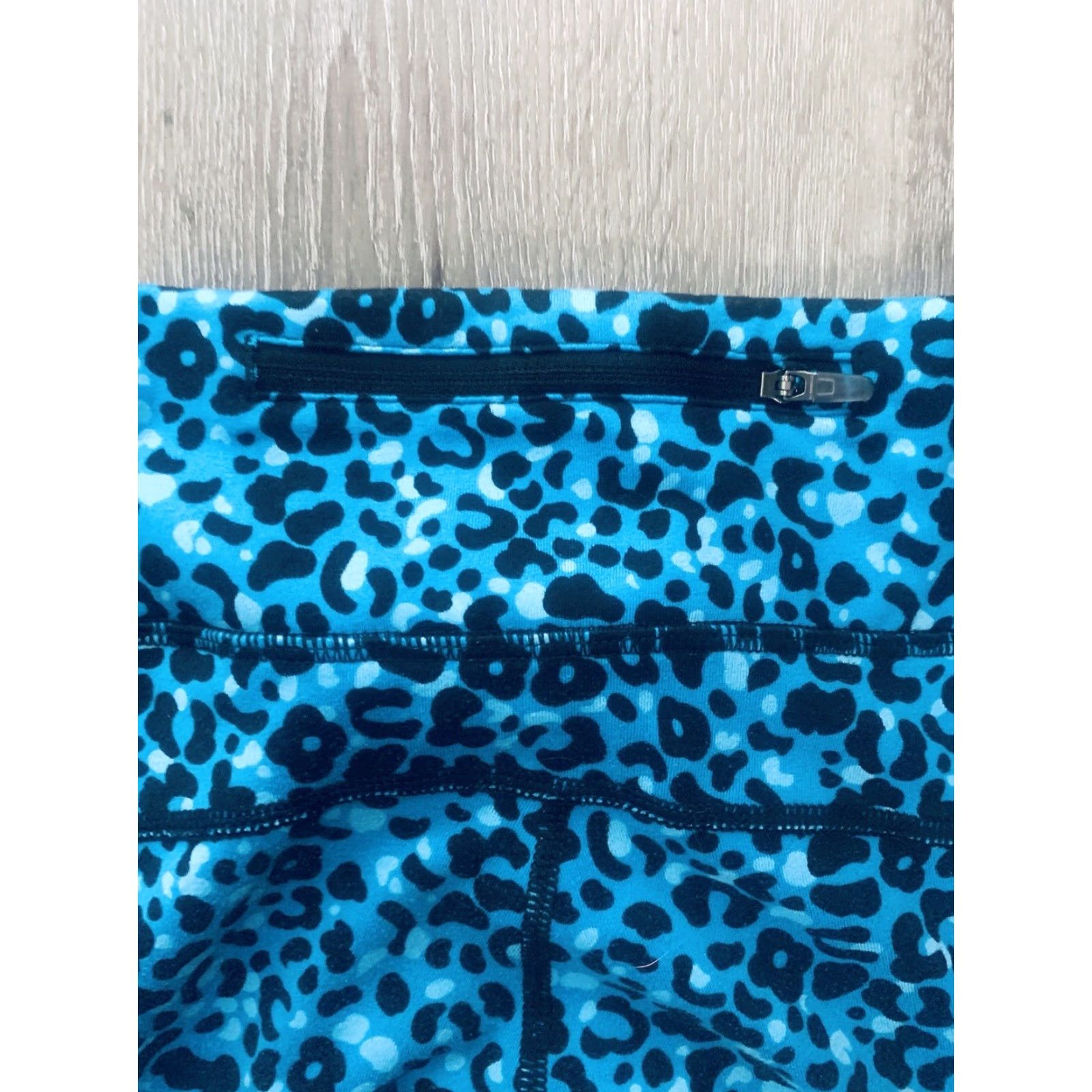 Nike Nike DRI-FIT Leopard Print Leggings Women's S Blue Fitness Athletic Skinny Pants Size 28" / US 6 / IT 42 - 8 Thumbnail