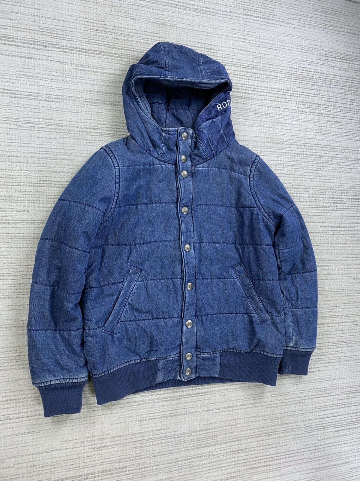 Japanese Brand × Vintage Vintage Rodeo Crown Blue Denim Puffer Down Jacket Size US M / EU 48-50 / 2 - 4 Thumbnail