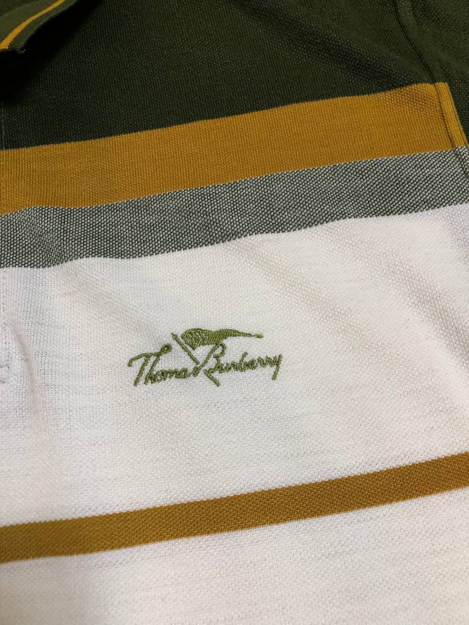 Burberry Thomas Burberry Shirt Multicolor Striped Embroidered POLO Size US L / EU 52-54 / 3 - 4 Thumbnail